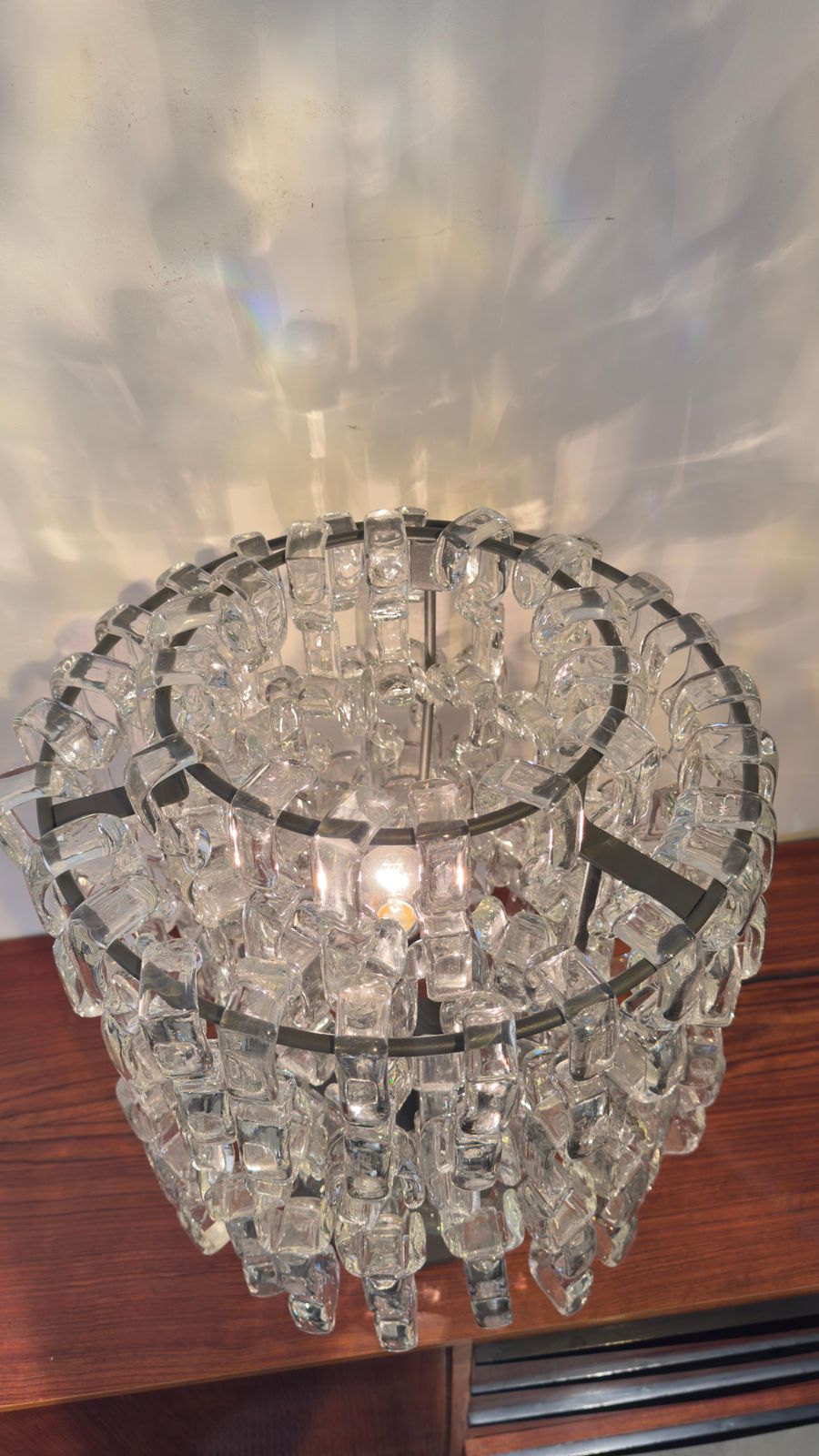 Seventies Interlocking Art Glass Work By Barbini, Italy photo vintage