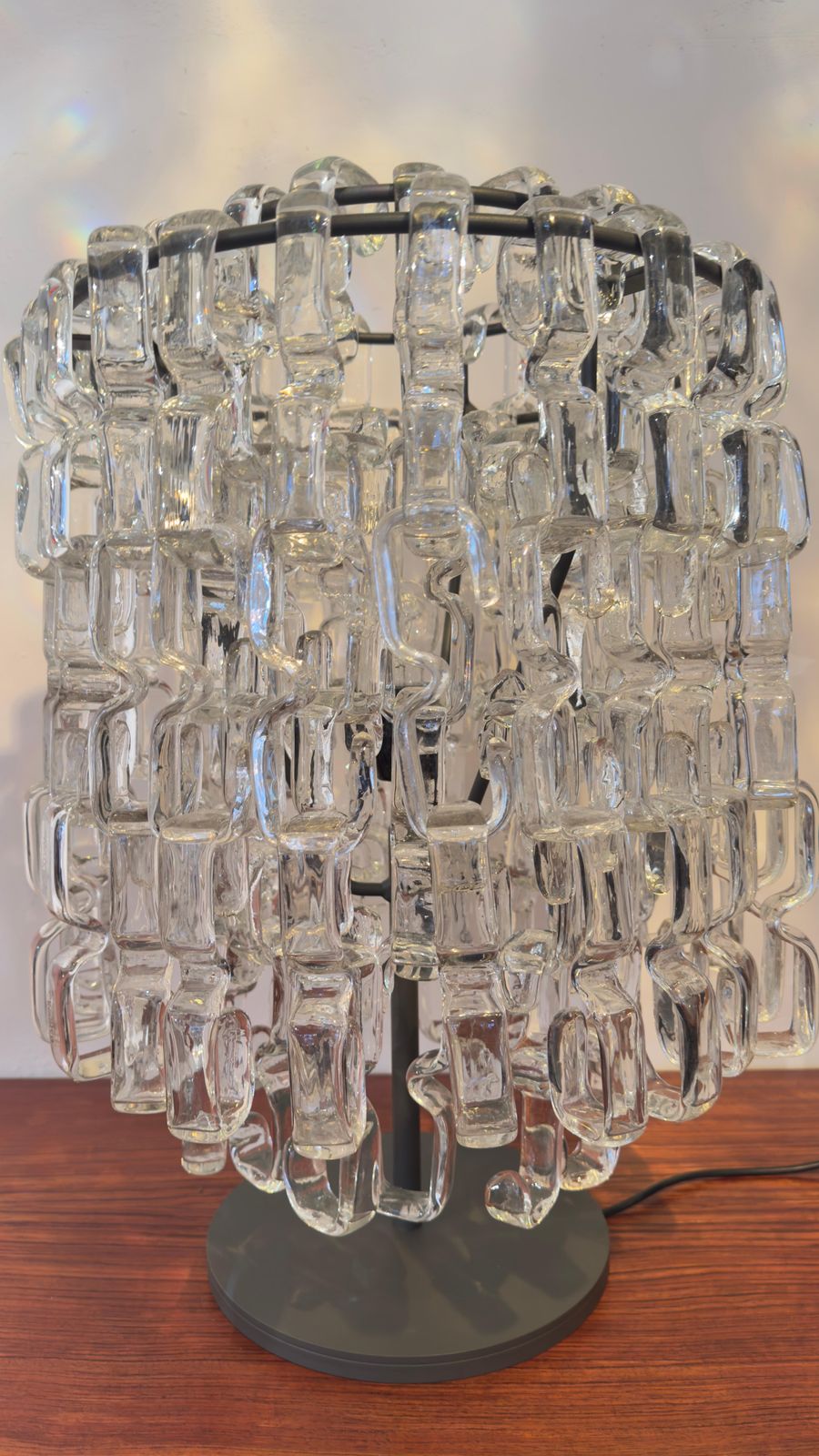 photo furniture Seventies Interlocking Art Glass Work By Barbini, Italy