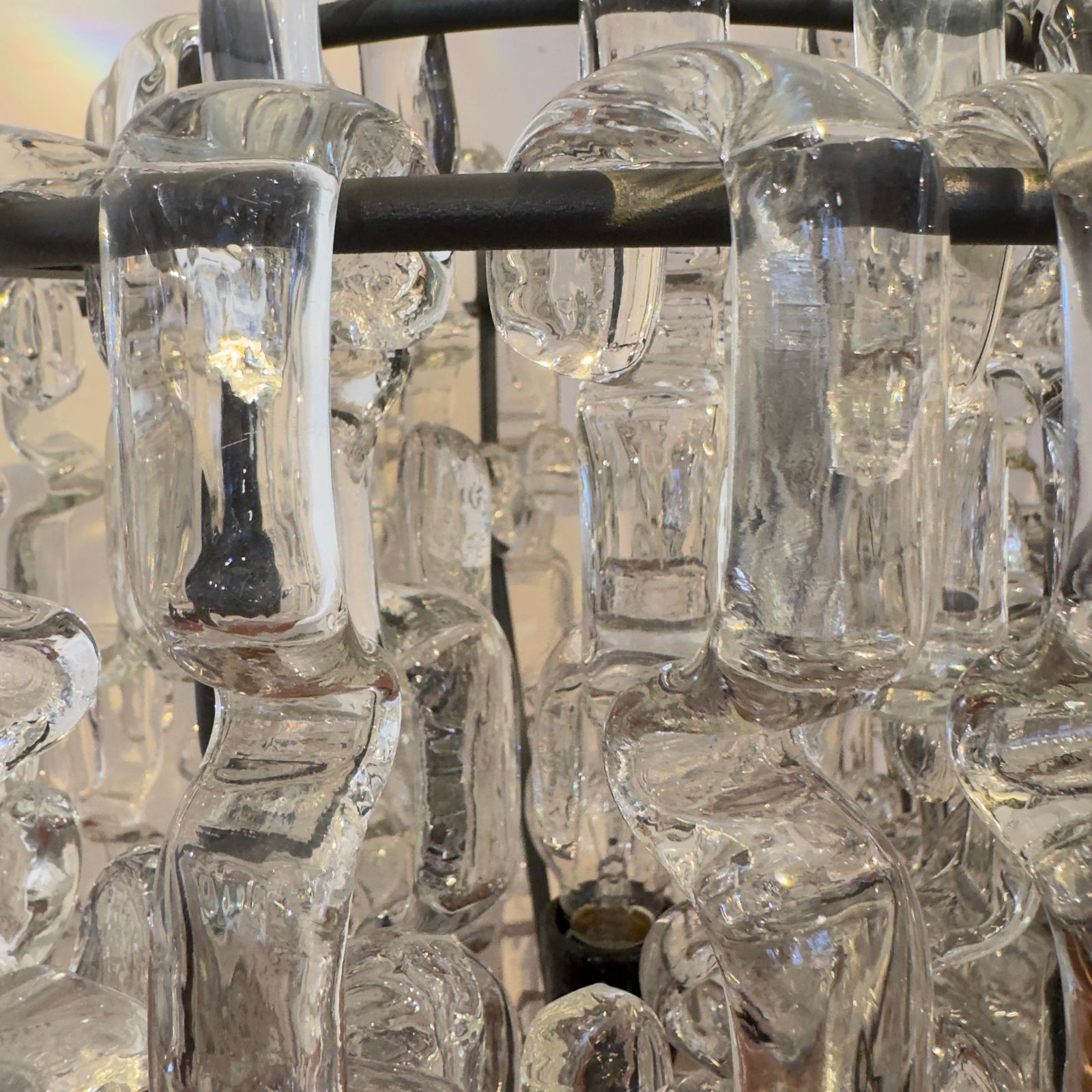 photo for sale Seventies Interlocking Art Glass Work By Barbini, Italy
