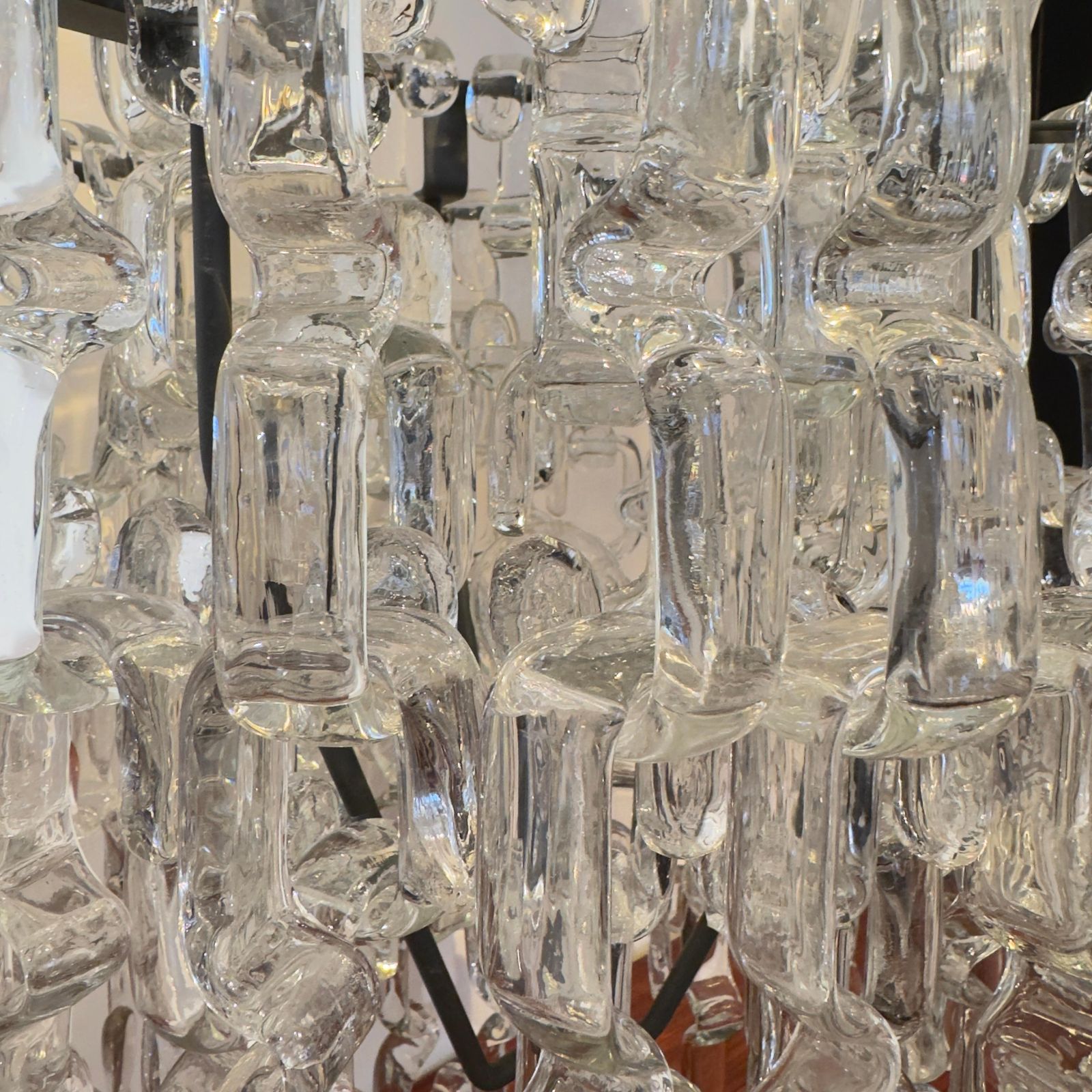Lighting Seventies Interlocking Art Glass Work By Barbini, Italy photo