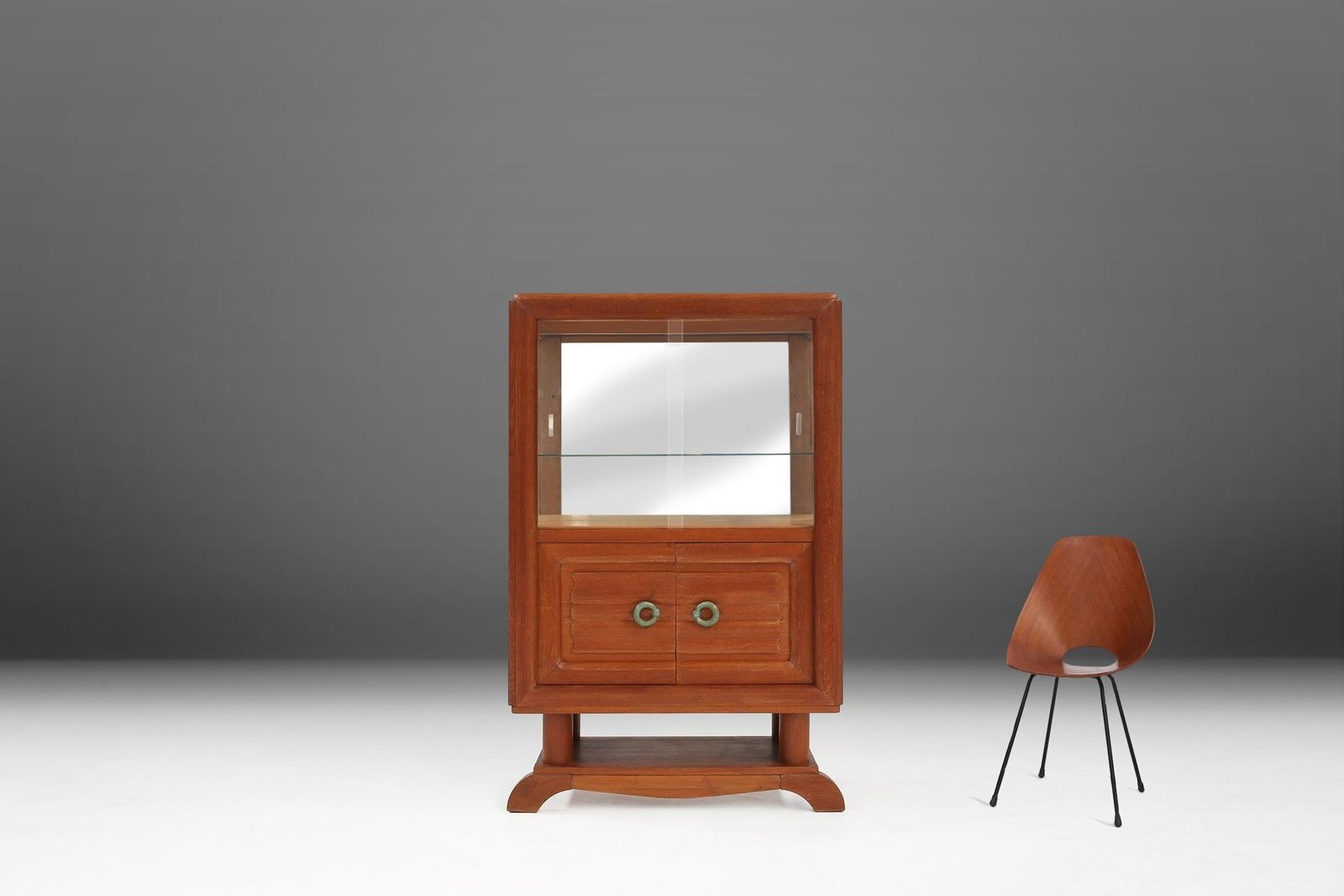 2093.0 Art Deco Vitrine Cabinet By Gaston Poisson, 1940s photo