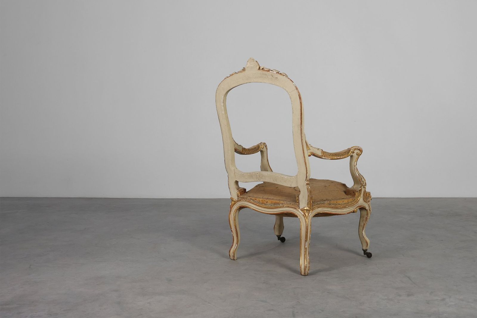Antique French Louis XV Armchair In Carved Wood, 1800s photo buy