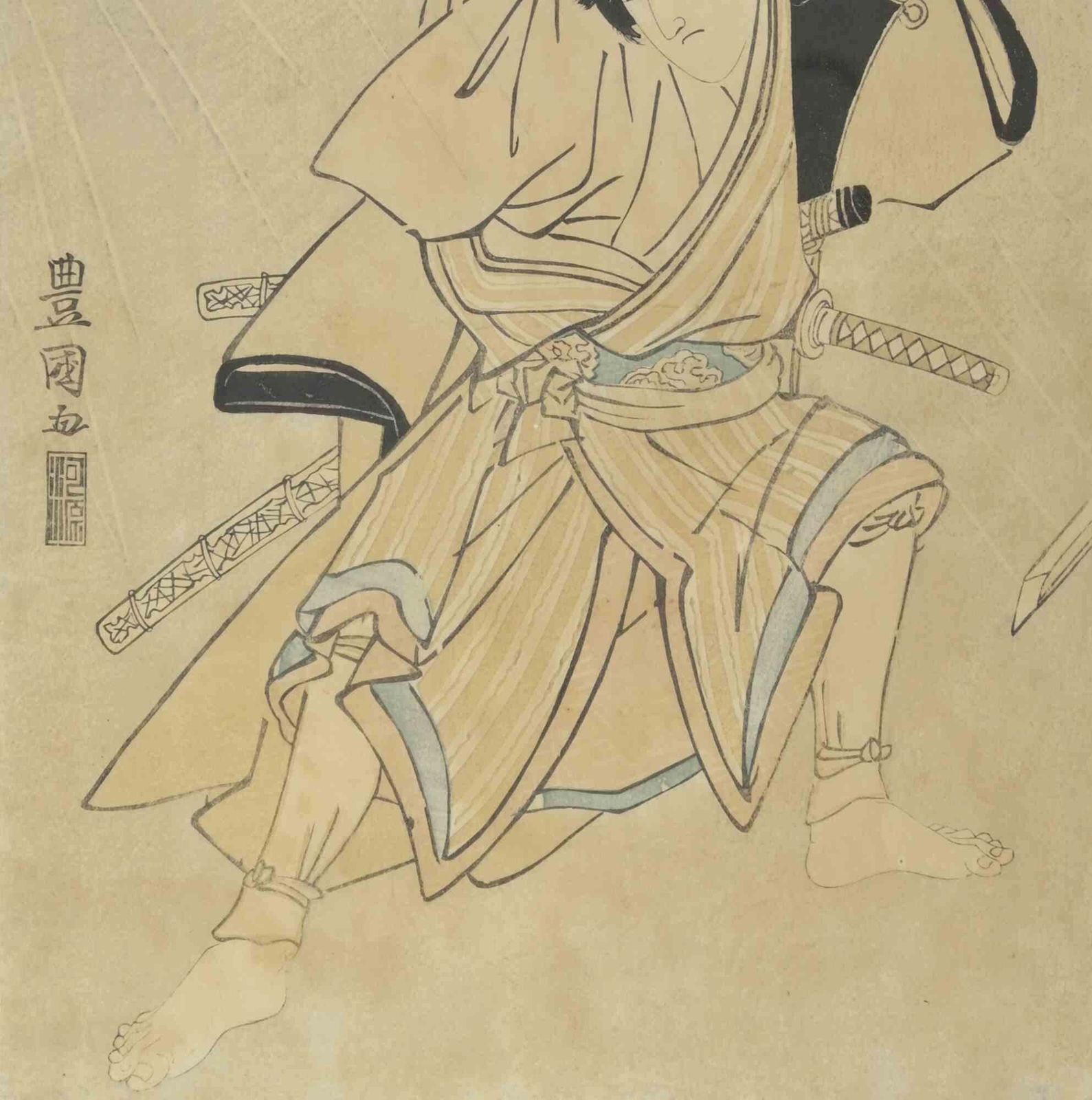 Utagawa Toyokuniactor Iwai Hanshiro As A Samurai By Utagawa Toyokuni I   Early 19th Centuryearly 19th Century photo furniture