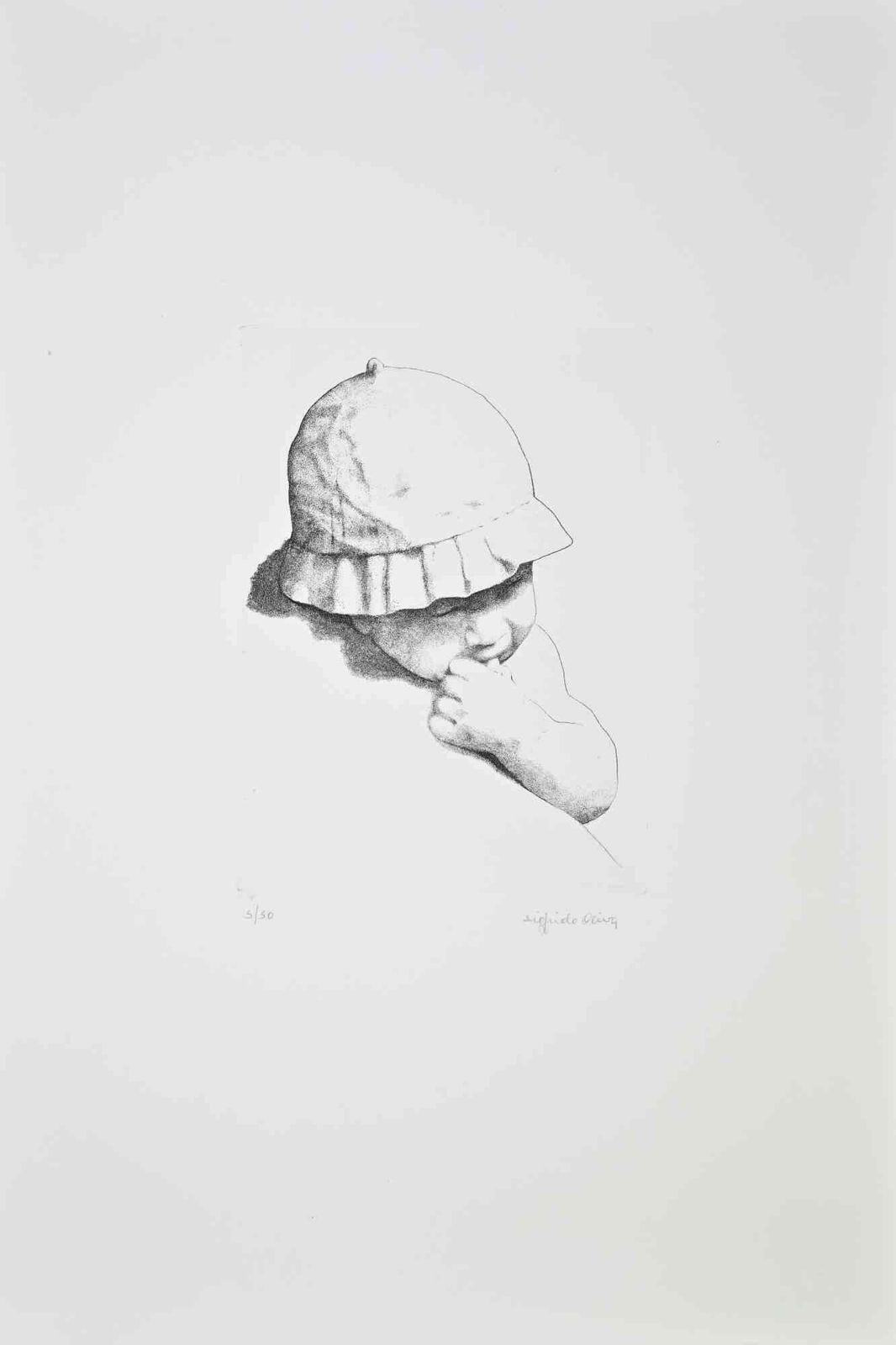 Sigfrido Olivaportrait Of Child   Etching By Sigfrido Oliva   19911991