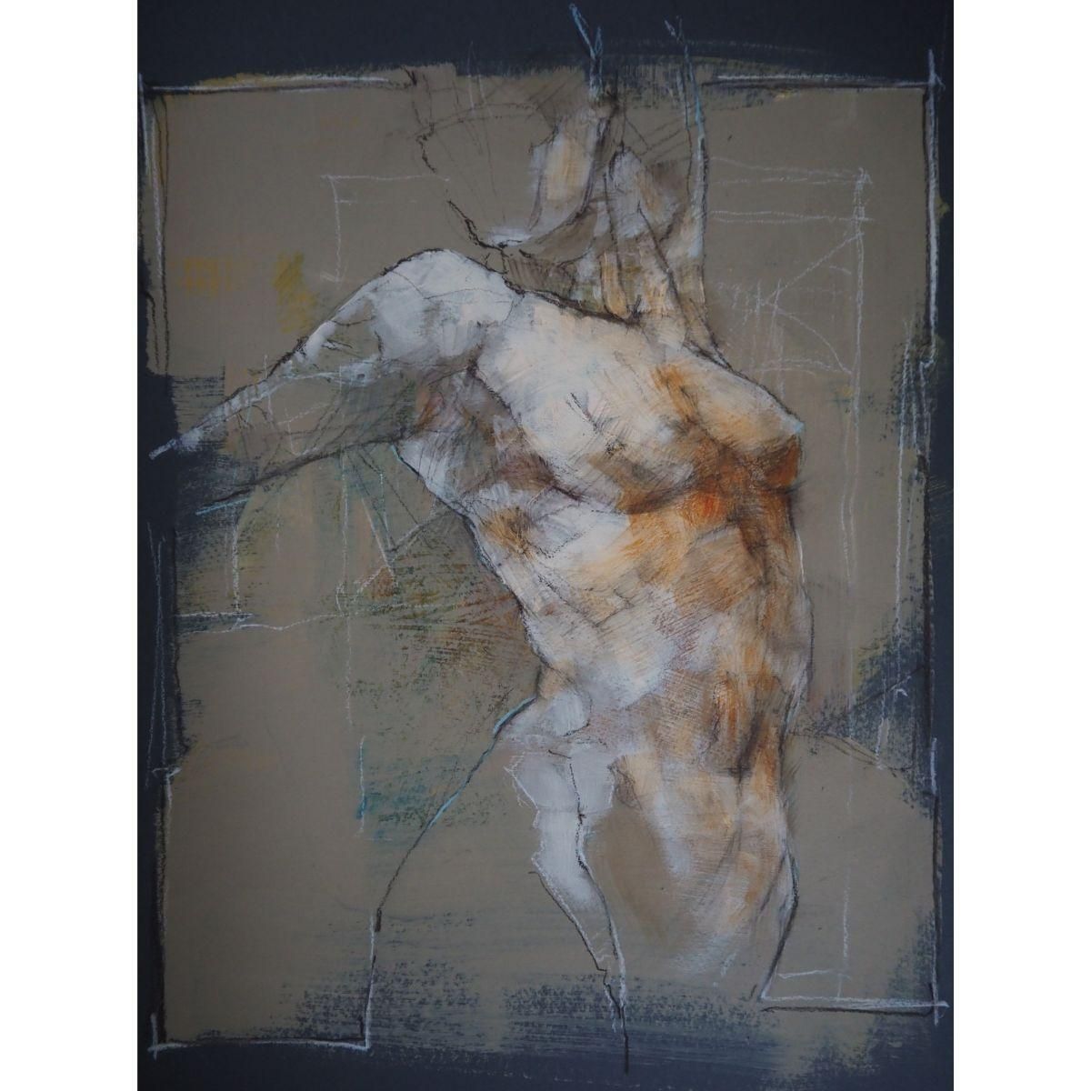 Michał Bajsarowiczoriginal Nude Female Figure Drawing   Mixed Media Paper Artwork By Polish Artist2026 photo for sale