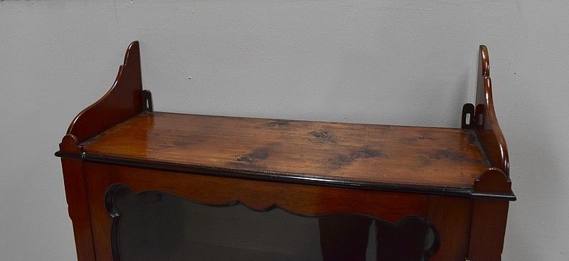 19th Century Mahogany Wall Display Case photo vintage