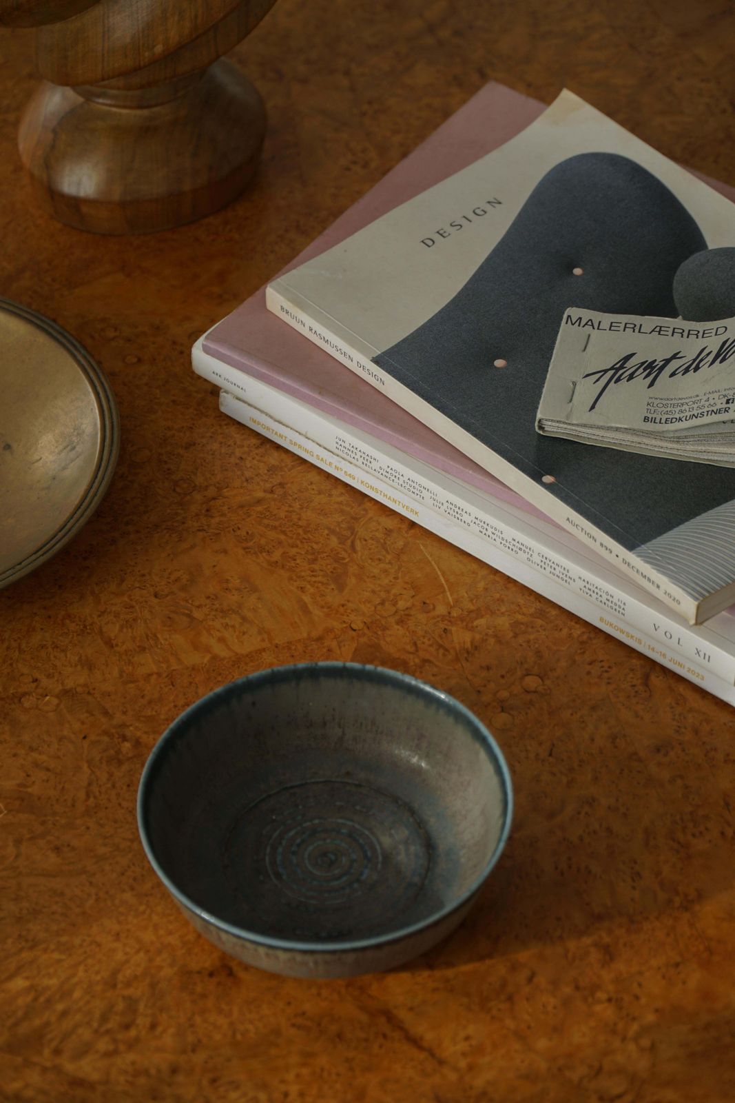 photo vintage Eva Staehr Nielsen, Saxbo Bowl, "237", Danish Modern Ceramics, Mid 20th Century