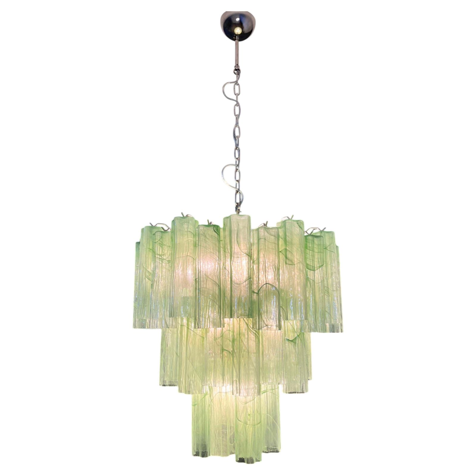3843.0 Pair Italian Chandeliers In Murano Glass photo