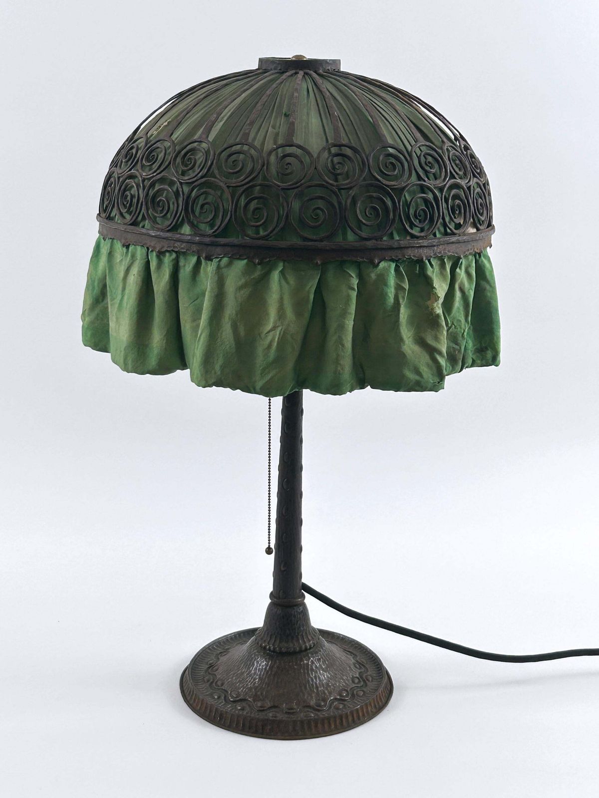Monumental Art Nouveau Table Lamp Probably By Reinhold Kirsch Germany 1900s photo vintage