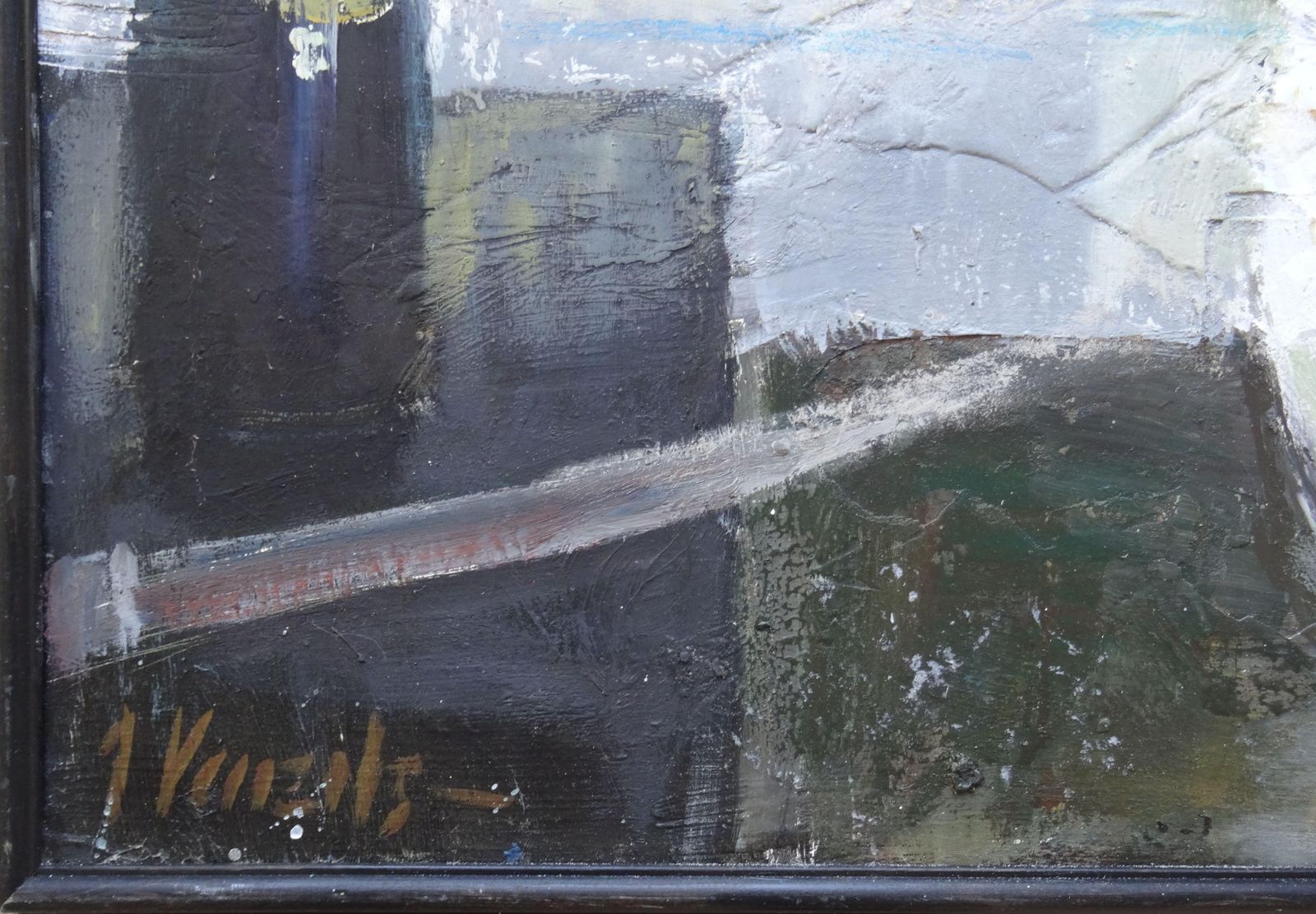 Imants Vecozolsstill Life In Kitchen. Oil On Plywood. 50x80 Cm2010 photo for sale