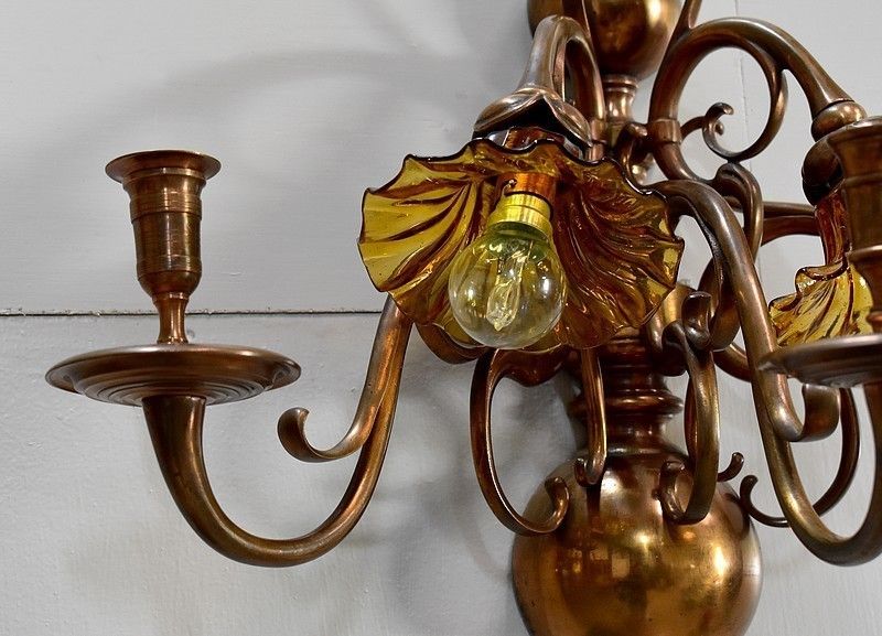 Pair Of Dutch Copper Wall Sconces photo Lighting