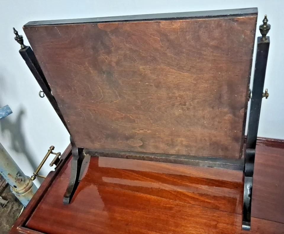 Antique Swing Dressings Vanity Mirror Foxed Has Desilvering photo furniture