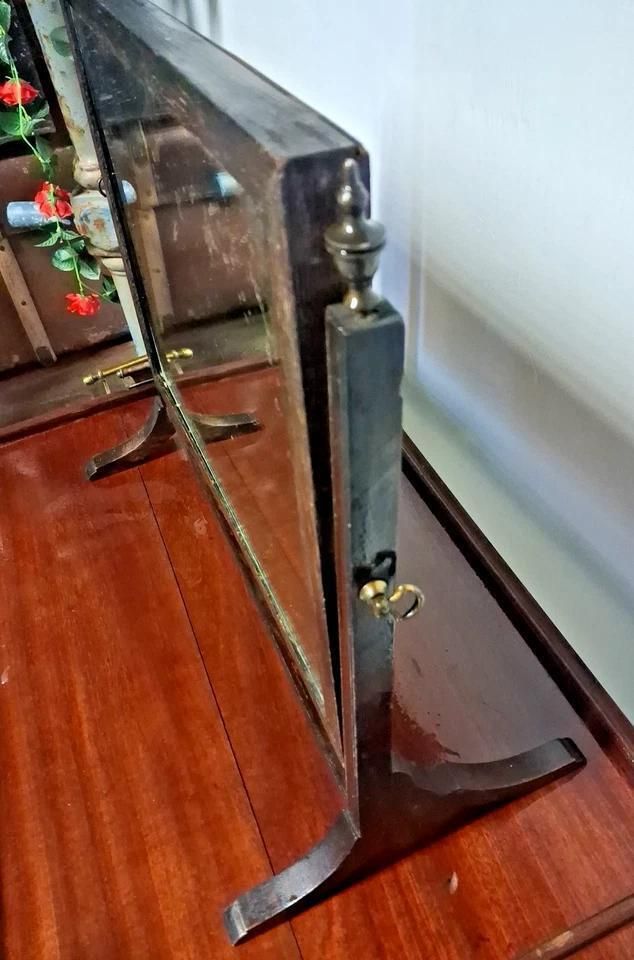 Antique Swing Dressings Vanity Mirror Foxed Has Desilvering photo Home Decor