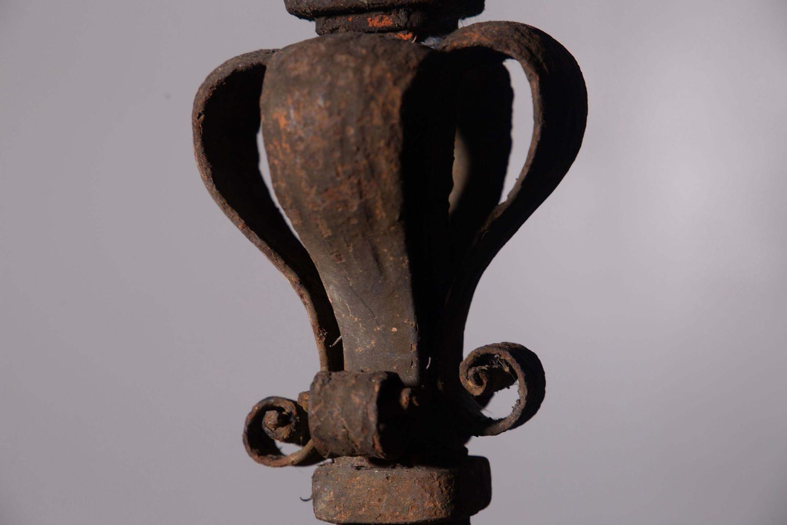 Garden Lighting Pair Of Antique Italian Wrought Iron Torch Holders For Outdoor Use photo