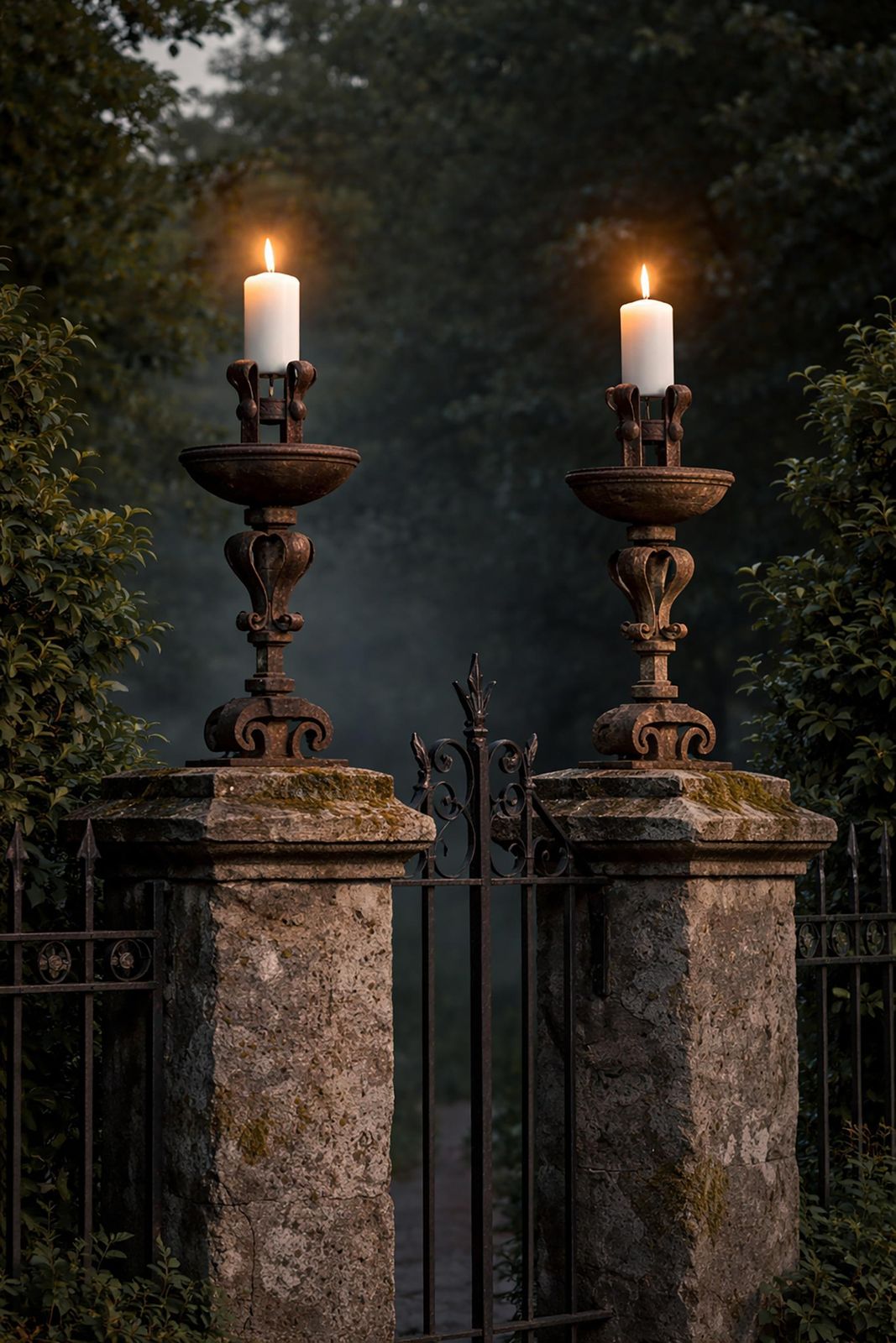 photo vinterior Pair Of Antique Italian Wrought Iron Torch Holders For Outdoor Use