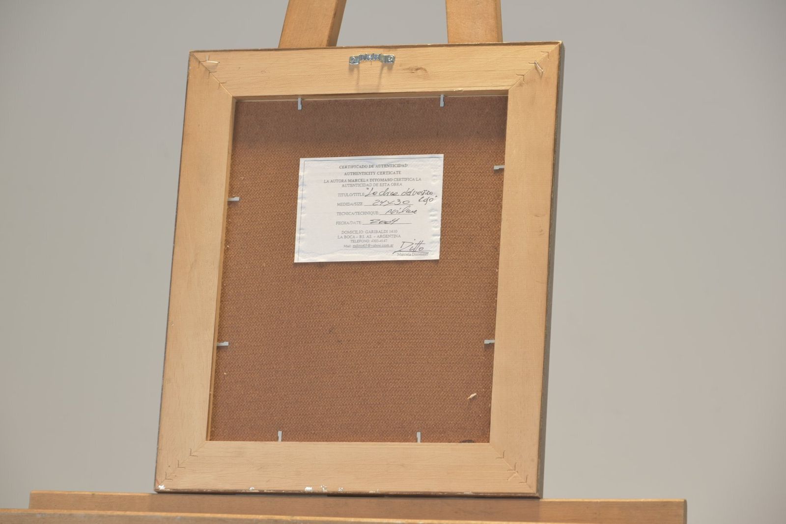 Del Vestido Rojo, Acrylic On Fiberboard, Marcela Ditomaso, 2004 photo furniture