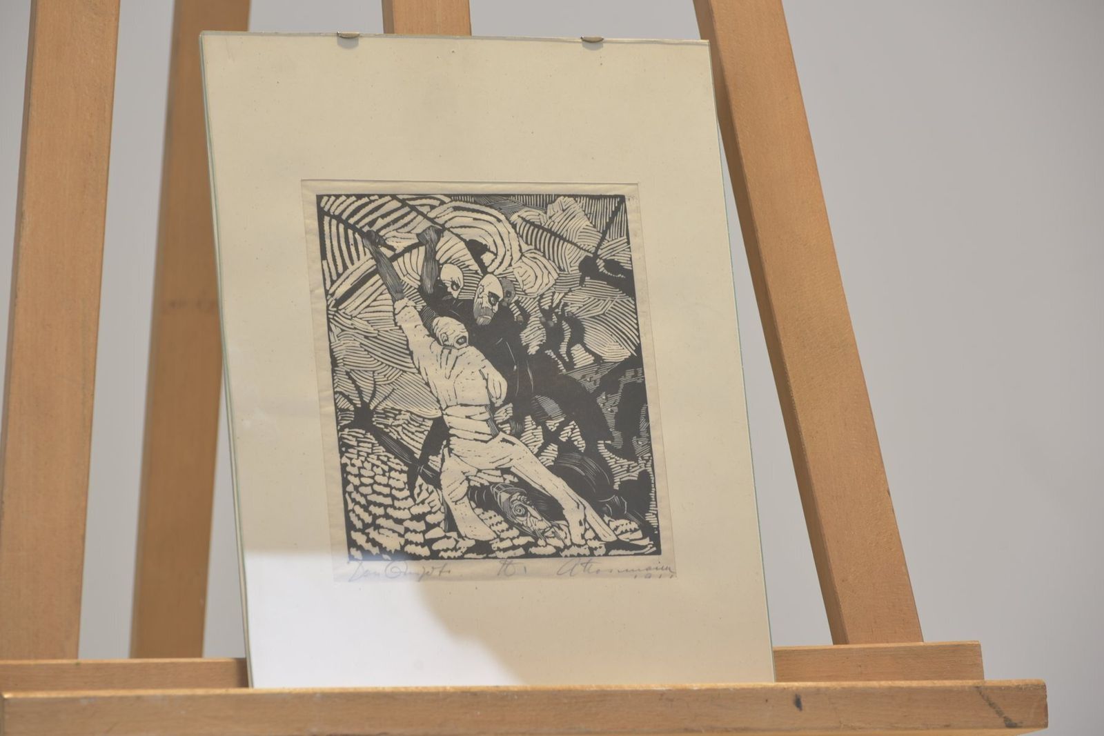 Don Quichotte, Arminius Hasemann, Berlin, 1922, Woodprint photo furniture