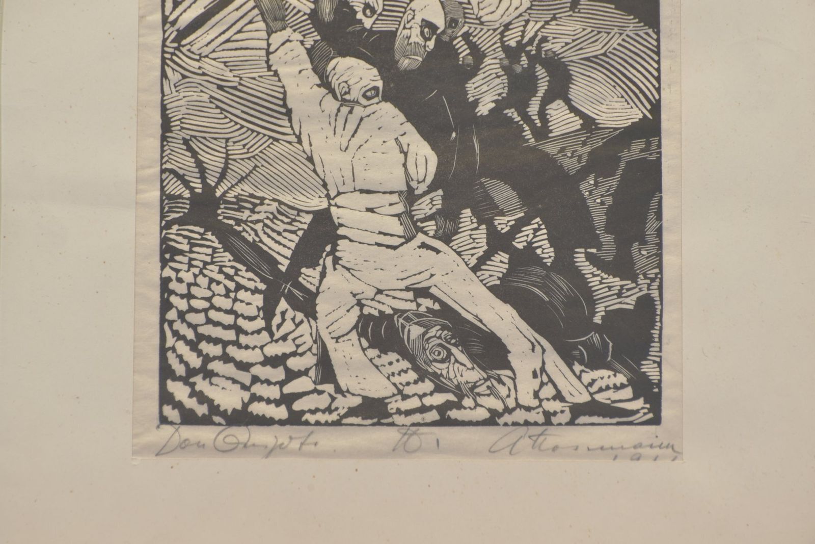Don Quichotte, Arminius Hasemann, Berlin, 1922, Woodprint photo for sale