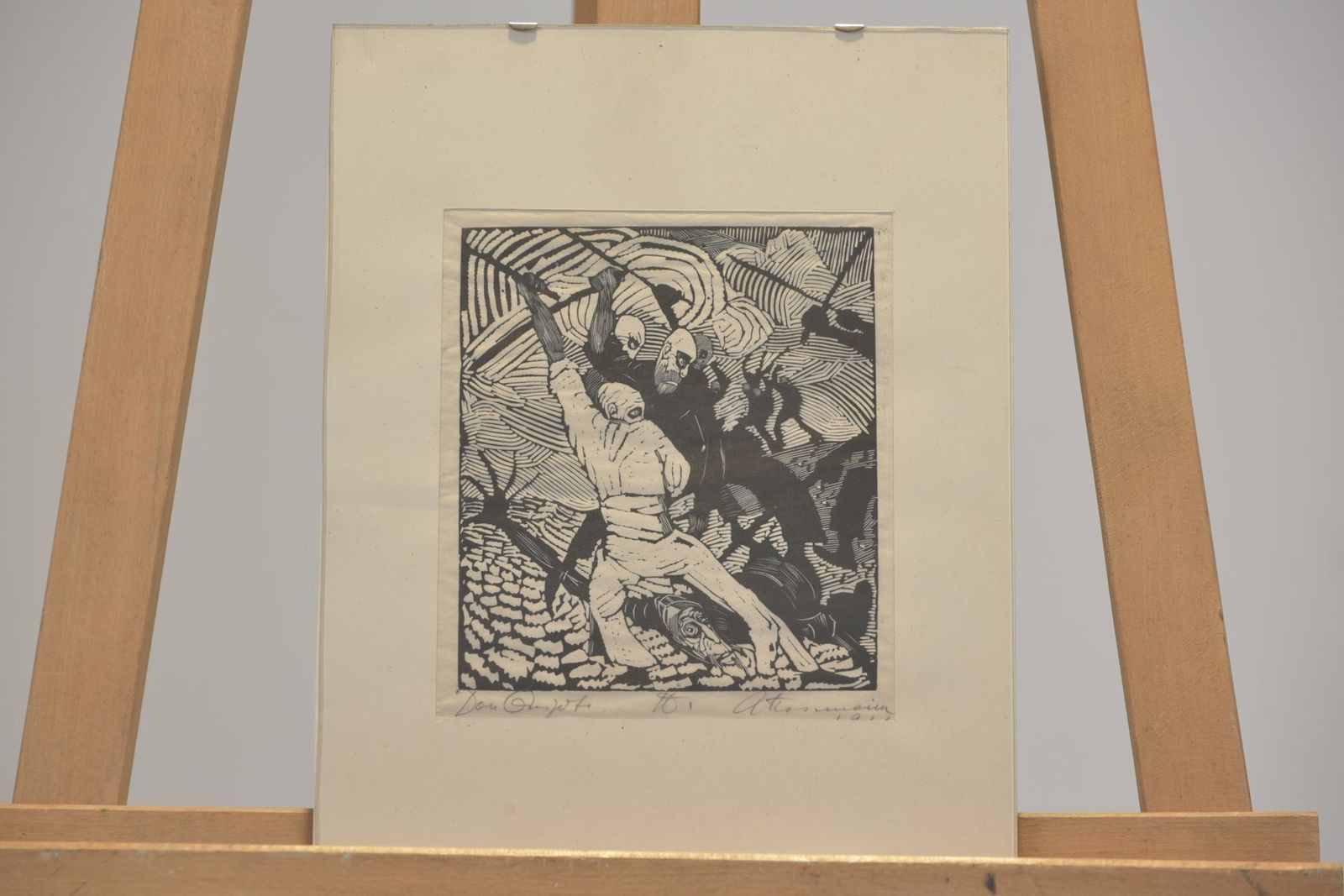 Don Quichotte, Arminius Hasemann, Berlin, 1922, Woodprint photo Art