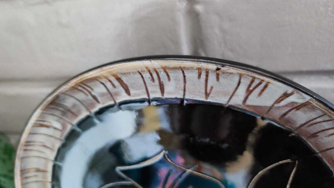 203.0 Mid Century Ceramic Decorative Plate Fish Design, Atelier Cerenne Vallauris photo
