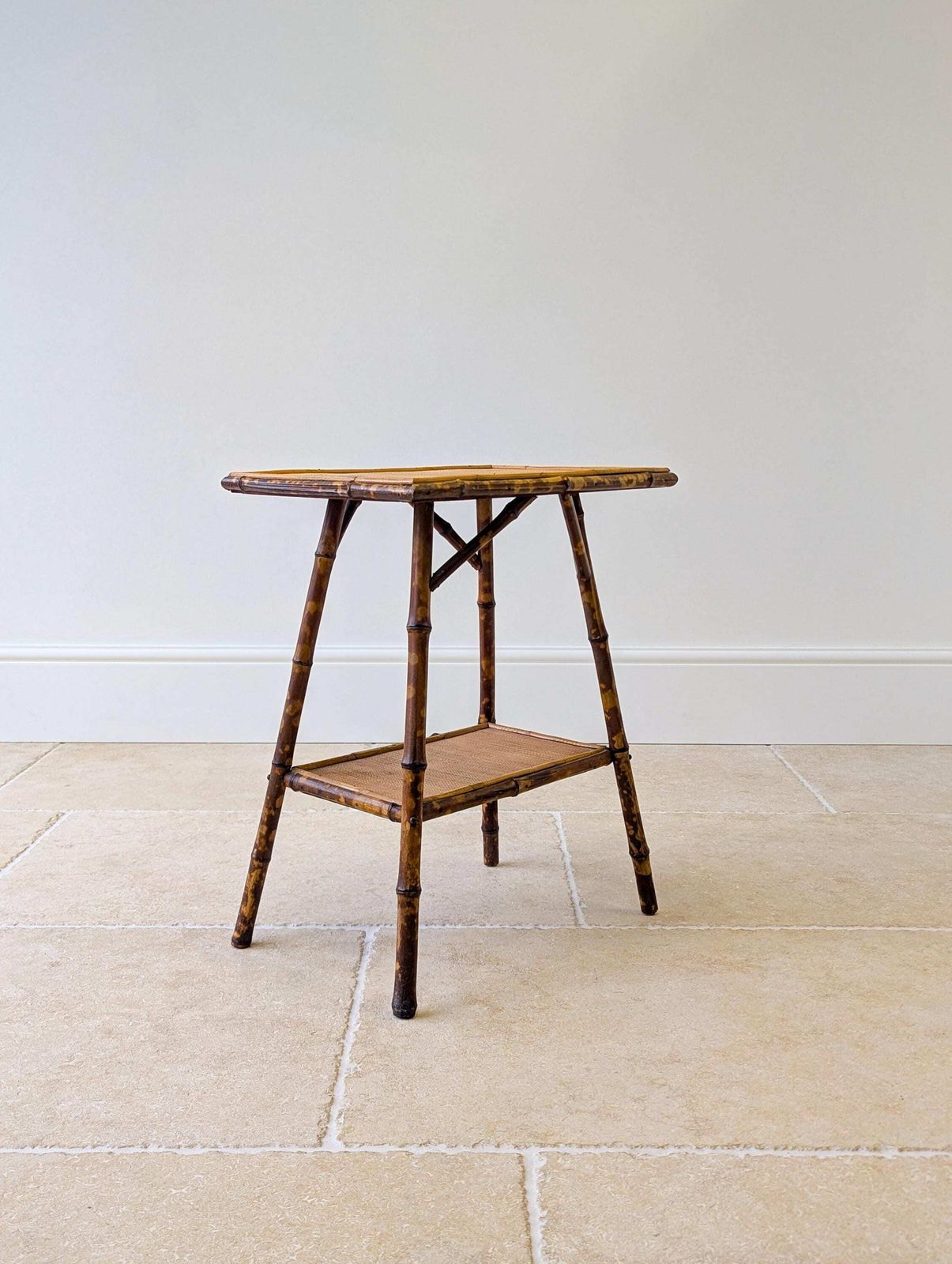 Antique Victorian Bamboo Occasional Table C.1890 photo vintage
