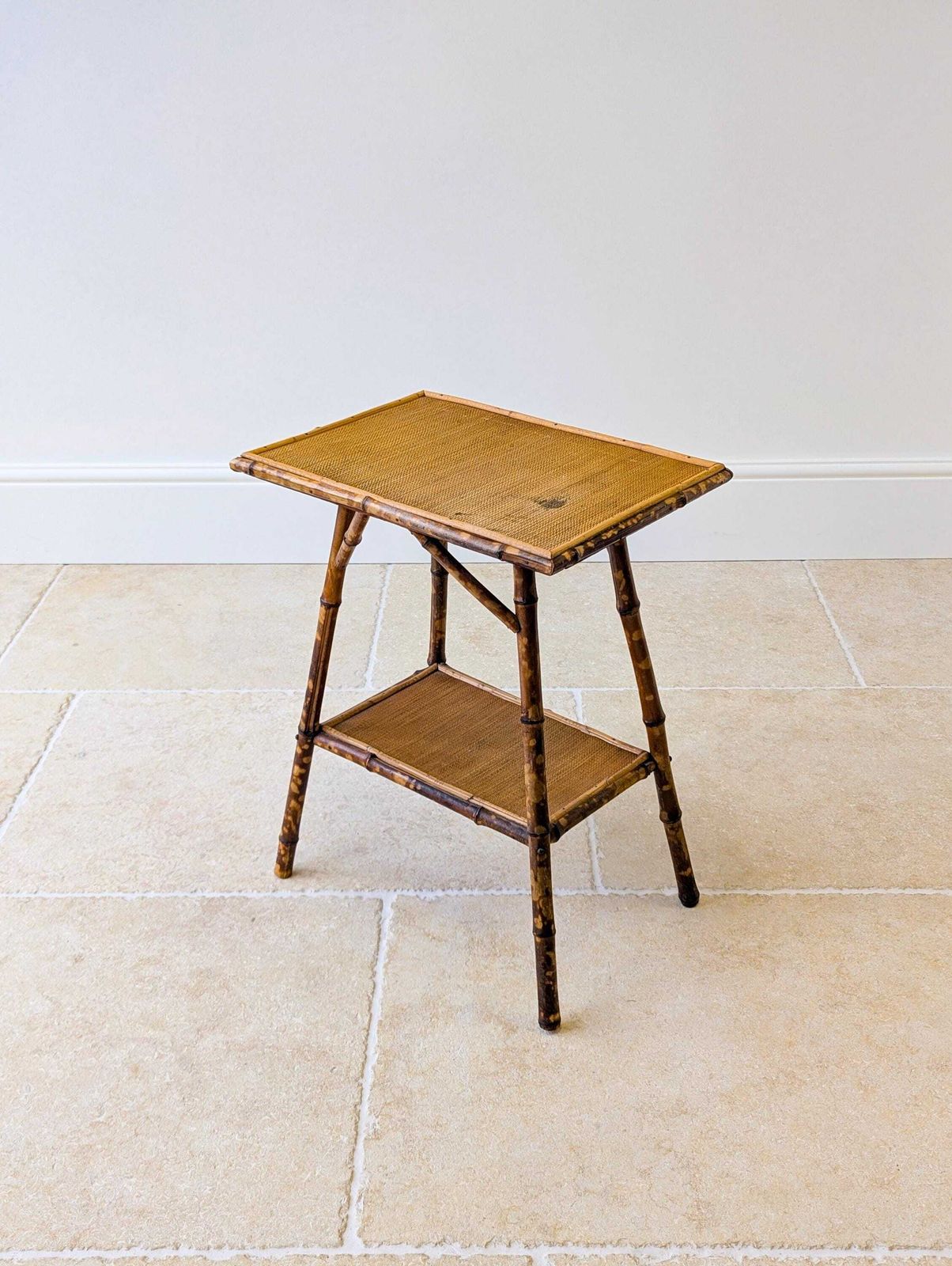 Furniture Antique Victorian Bamboo Occasional Table C.1890 photo