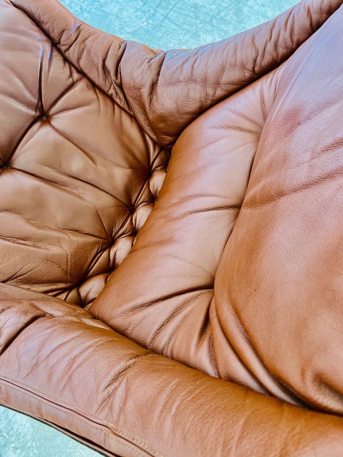Furniture Vintage Retro Danish Mid Century  Skippers Cognac  Leather Lounge Chairs photo