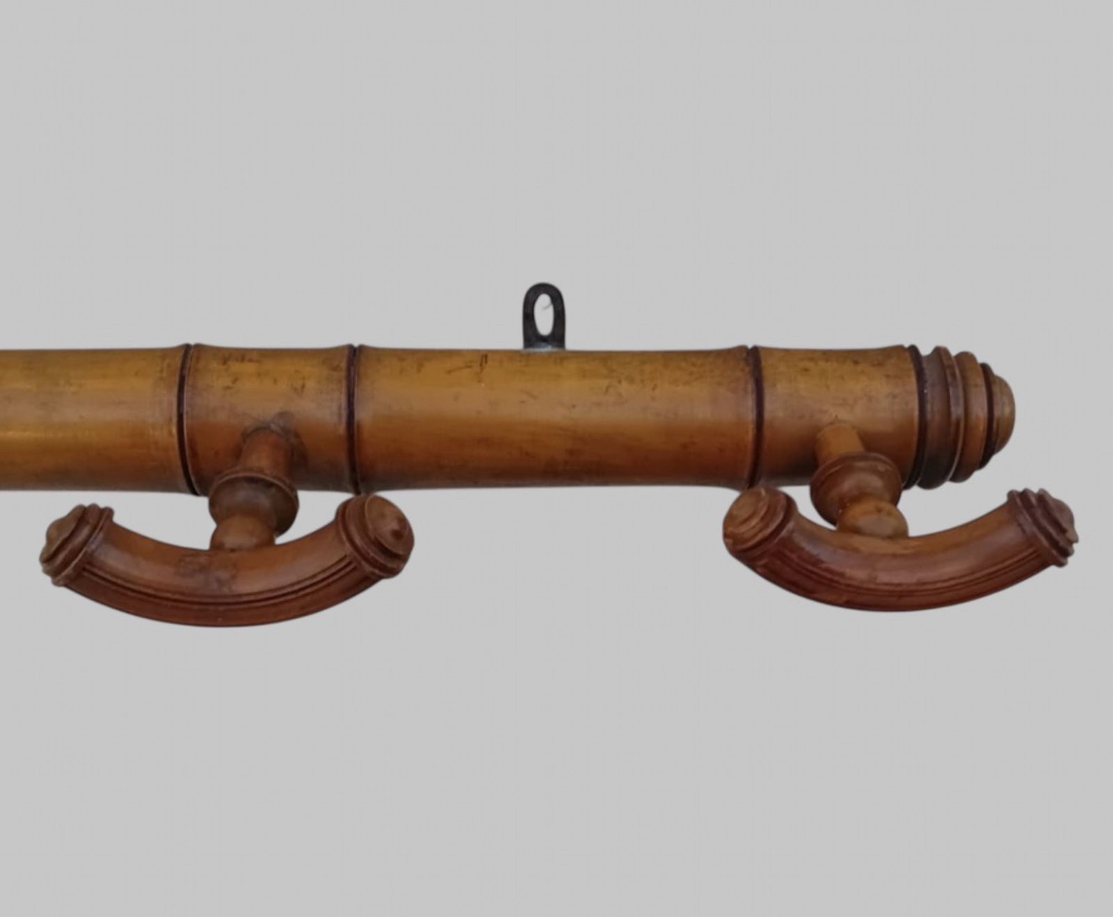 French Antique Faux Bamboo Wall Coat Rail photo 425.0