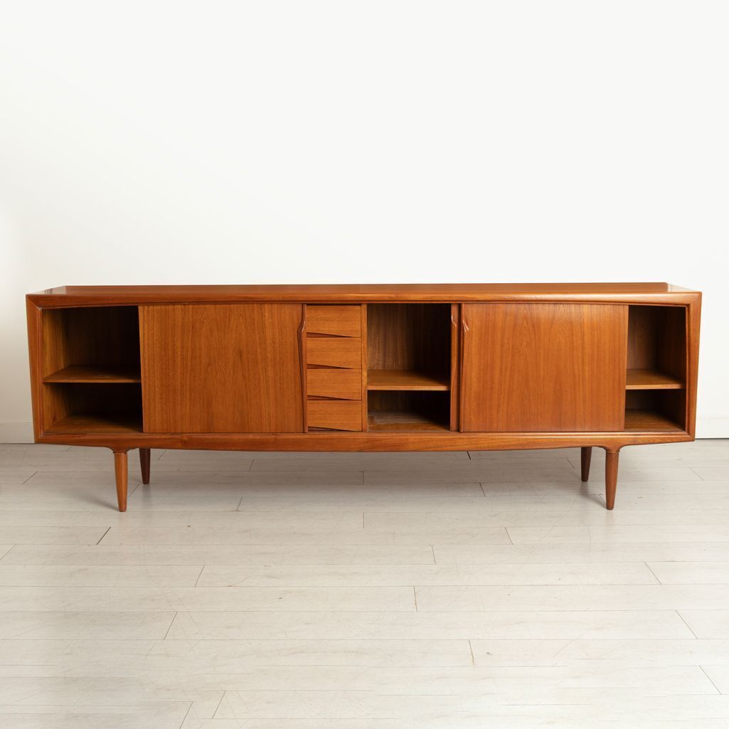 Midcentury Teak Sideboard By Gunni Omann For Axel Christiansen, Denmark, C.1960 photo for sale