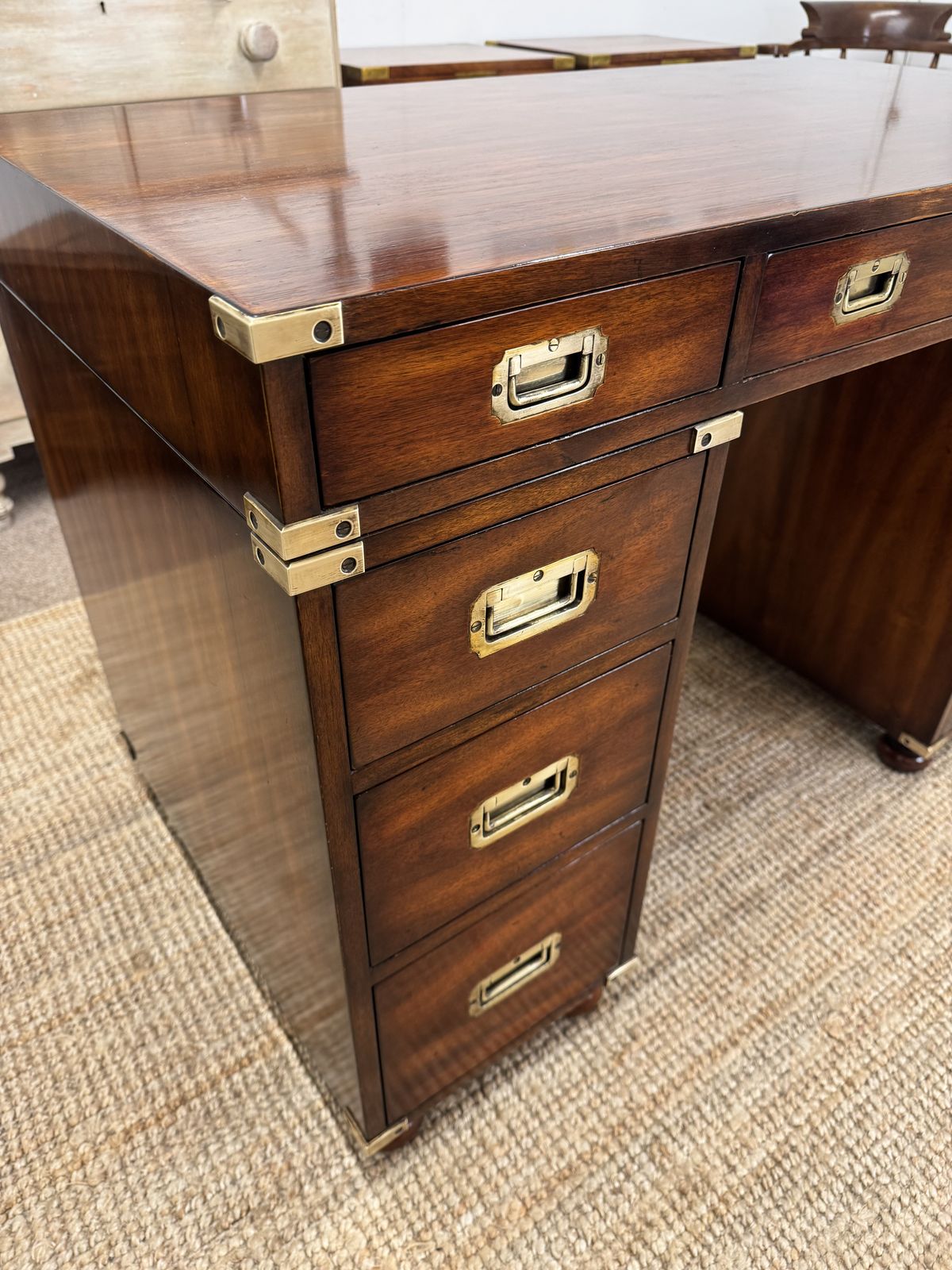 Vintage Mahogany Campaign Desk photo vinterior