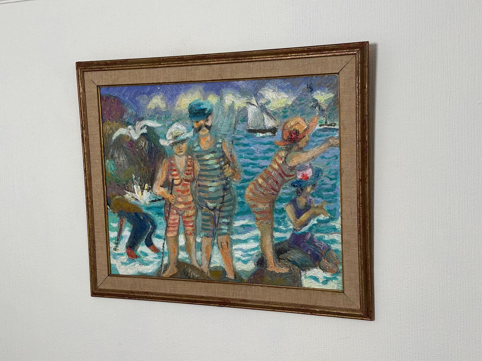 Original Swedish Oil On Panel – “Summer” By Lars Ljungquis 2008 – Vintage & Framed – 61.5 × 75 Cm (24.2" × 29.5") photo vinterior