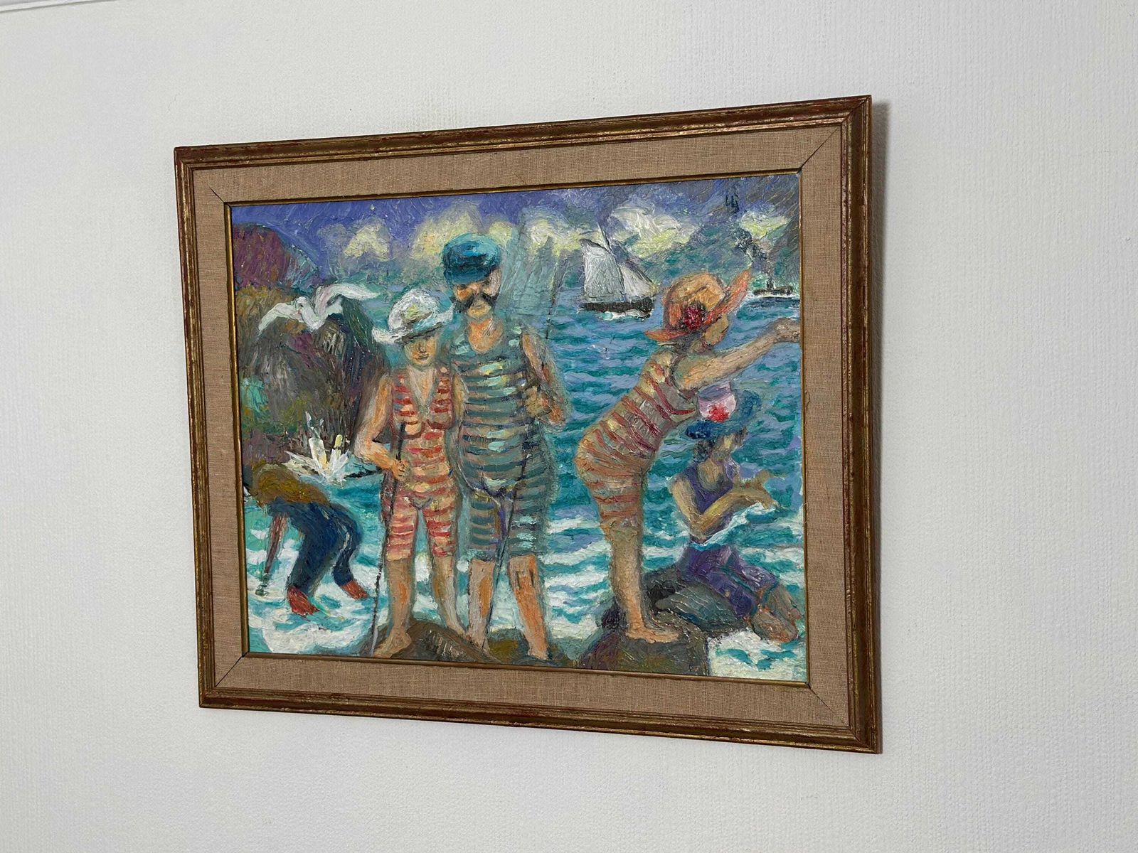 Art Original Swedish Oil On Panel – “Summer” By Lars Ljungquis 2008 – Vintage & Framed – 61.5 × 75 Cm (24.2" × 29.5") photo