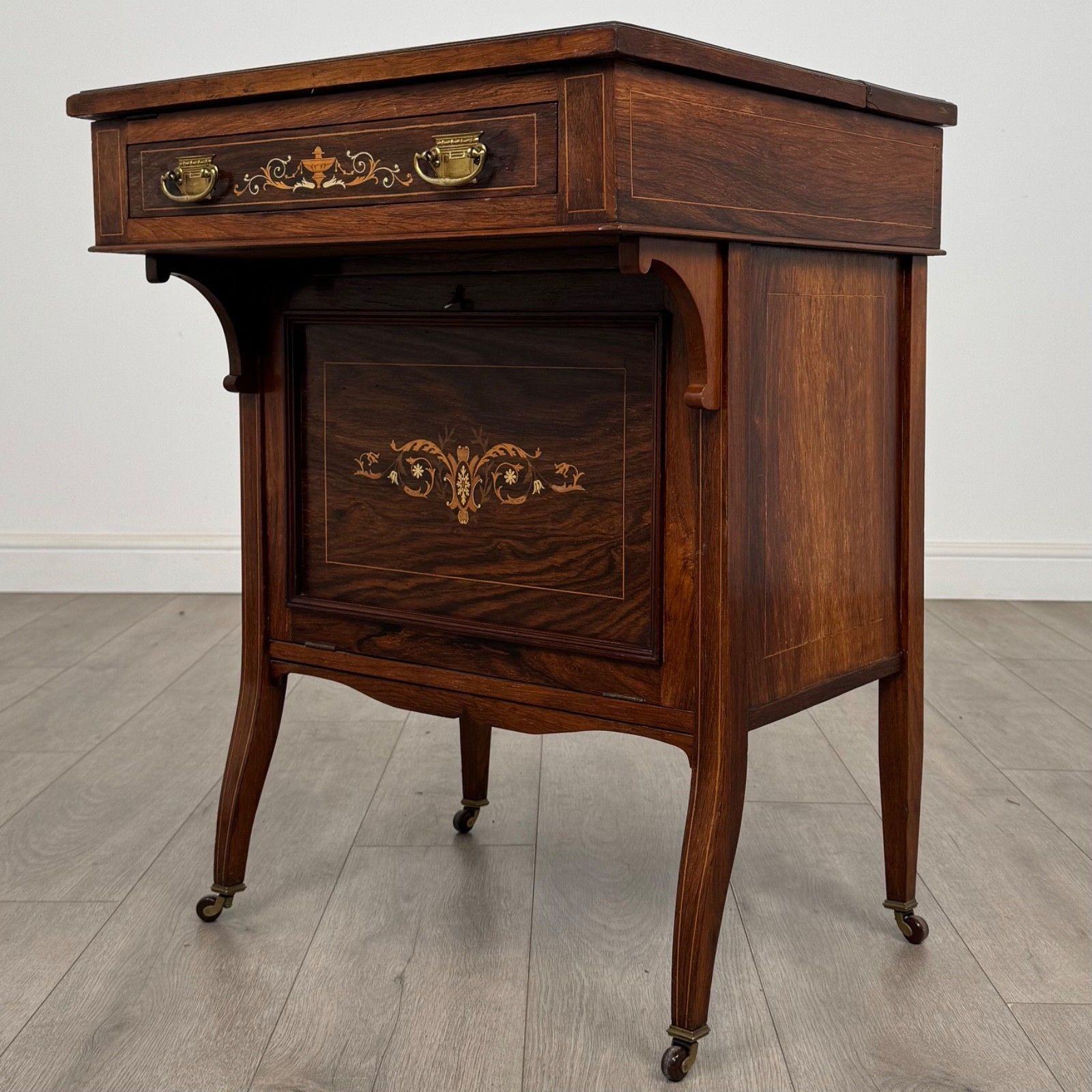 Antique 19th Century Unique Davenport Desk In Rosewood photo for sale