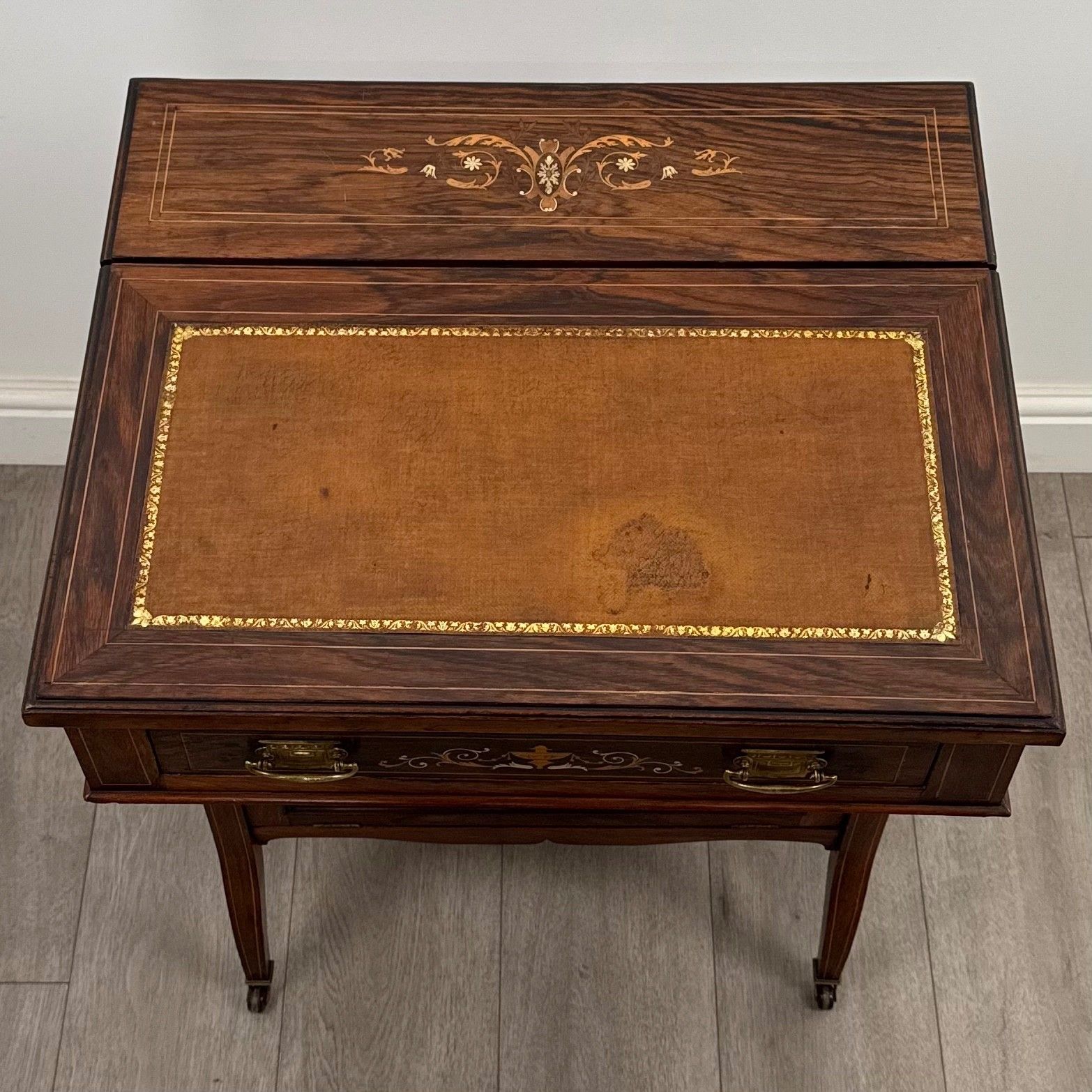 photo for sale Antique 19th Century Unique Davenport Desk In Rosewood