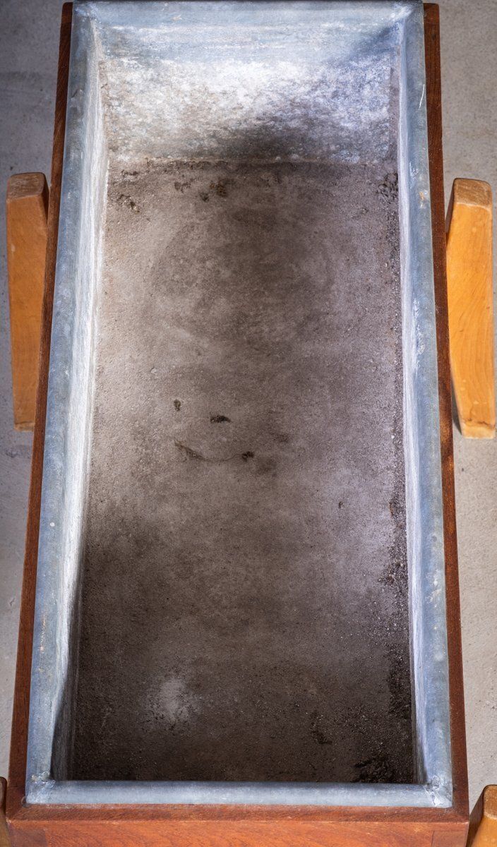 Danish Teak And Beech Planter With Zinc Liner, 1950s photo buy
