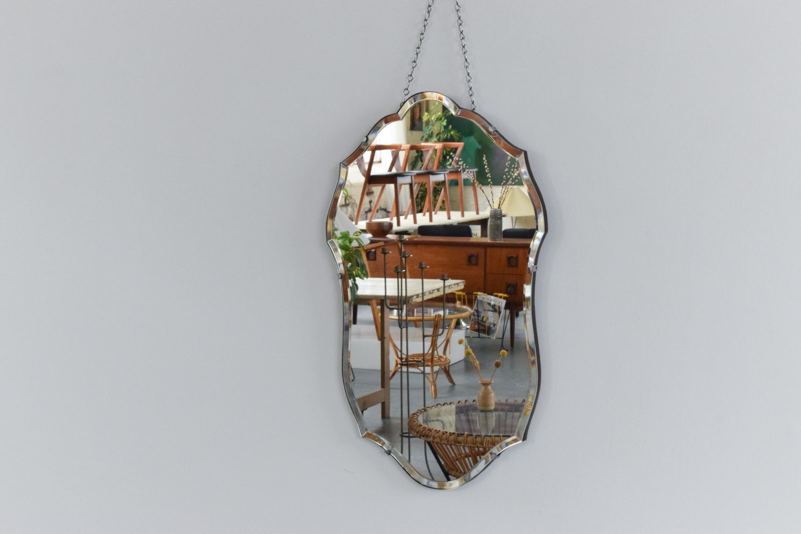 Vintage Frameless Bevelled Mirror photo Home Decor