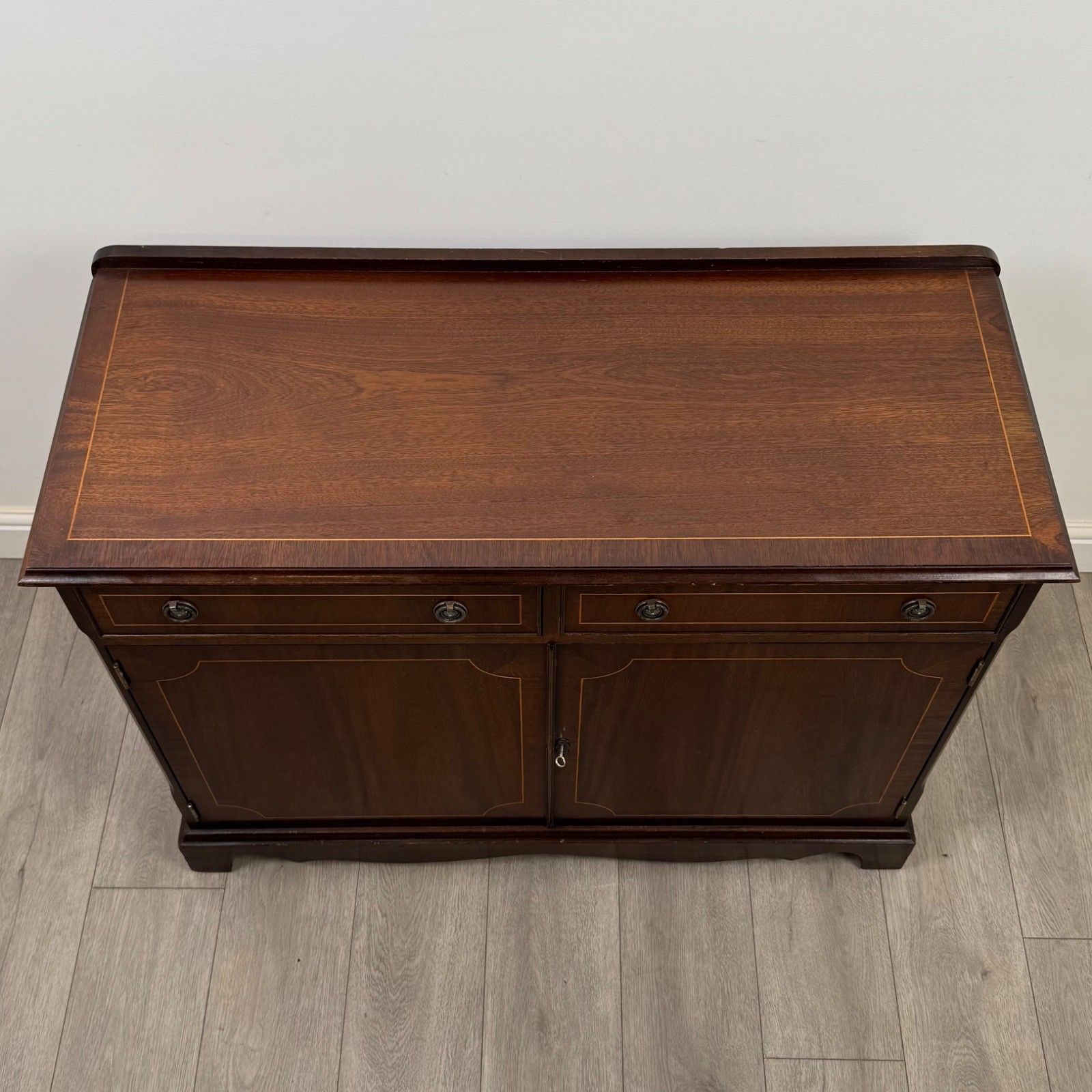 photo for sale Antique 20th Century Inlaid Cupboard In Mahogany ( Af 5263 )