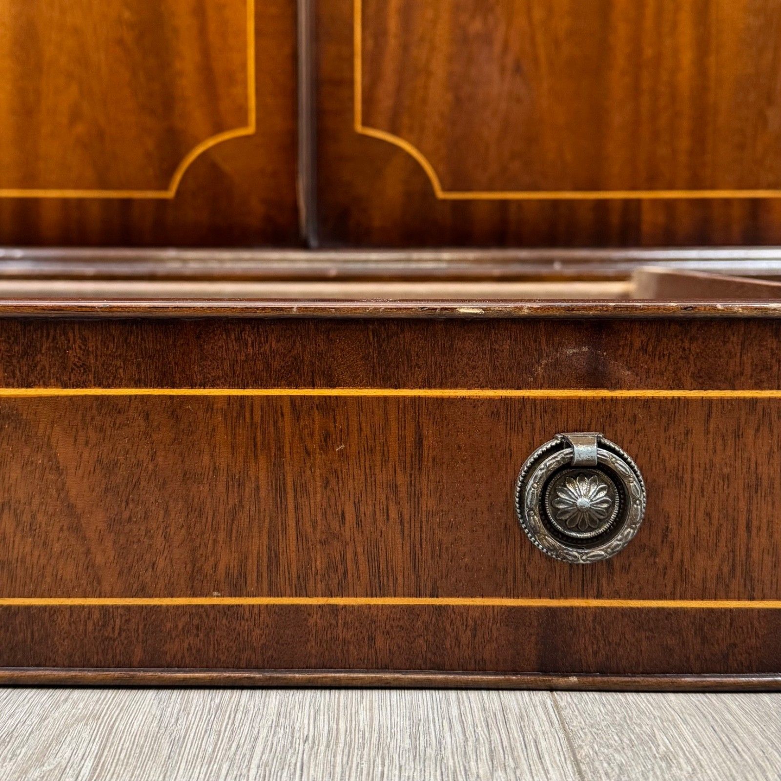 495.0 Antique 20th Century Inlaid Cupboard In Mahogany ( Af 5263 ) photo