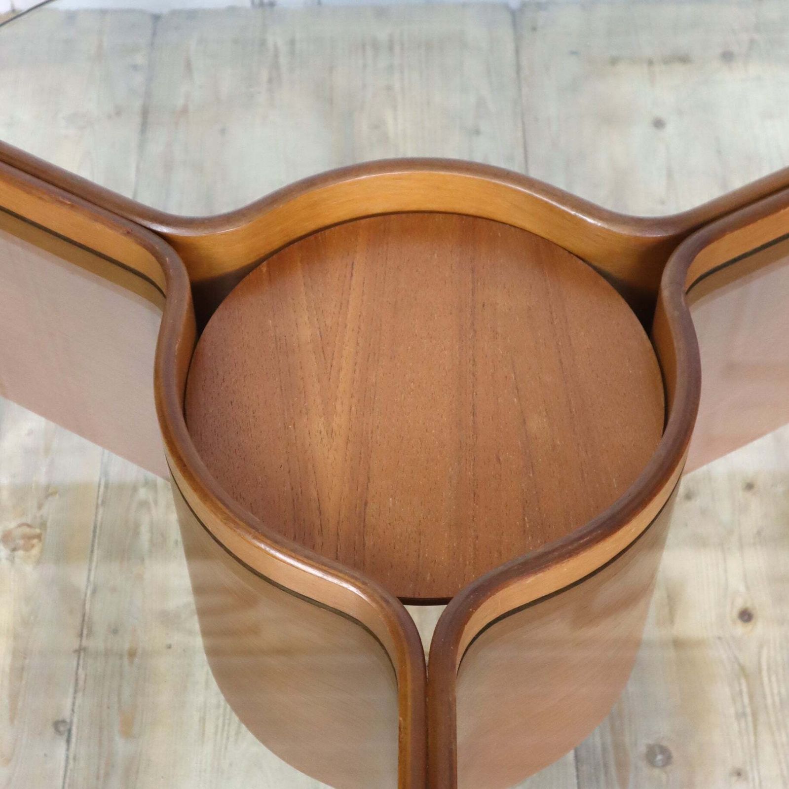 795.0 Rare Mid Century Teak Nathan Thermoformed Coffee Table 2002f photo