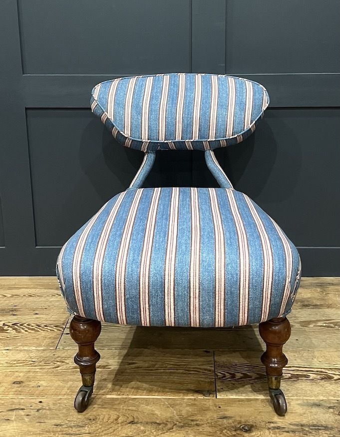 An English Victorian Ironback Bedroom Chair photo for sale