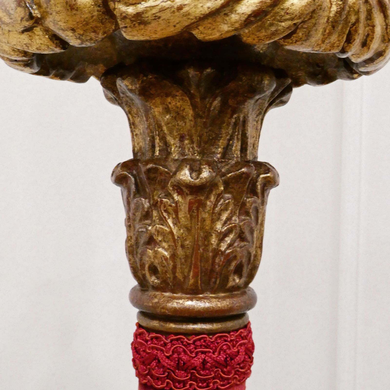 Pair Of Italian Baroque Style Giltwood Floor Lamp, 1920's photo 1700.0