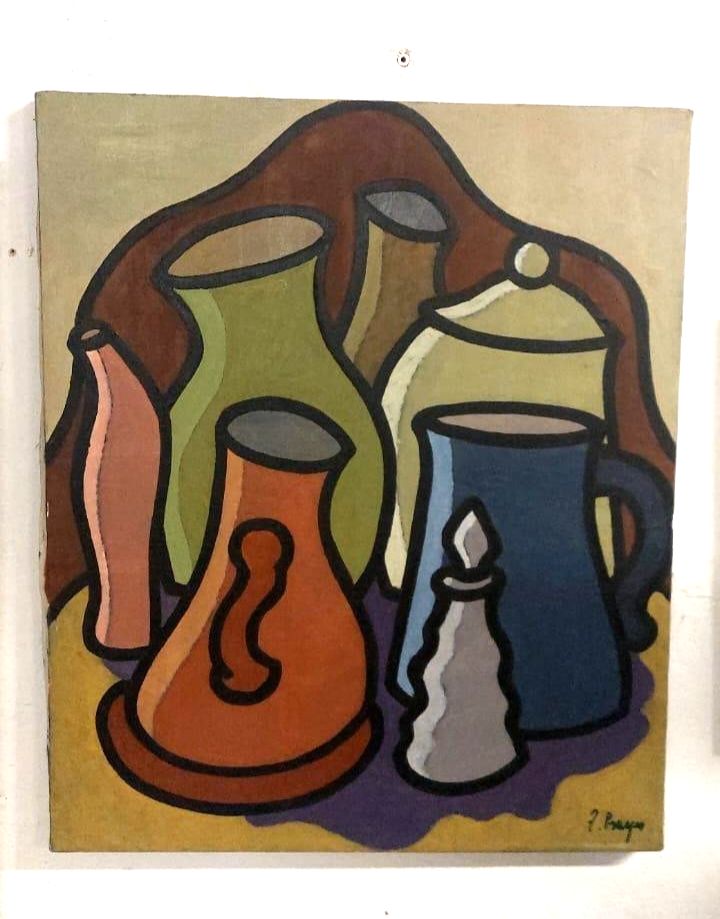 Franco Prayer Still Life Oil Painting (1924) 60x50 Cm photo furniture