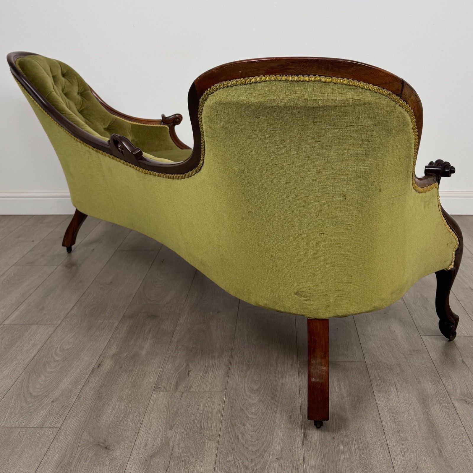 Antique 19th Century Victorian Spoon Back Settee In Mahogany ( Af 5246 ) photo vinterior