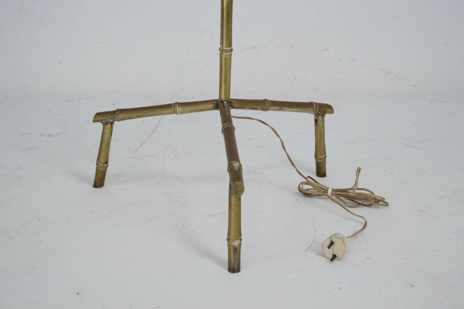 Mid Century Italian Solid Brass Faux Bamboo Floor Lamp, 1960s photo Lighting