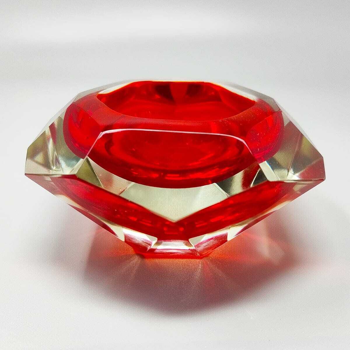 1960s Astonishing Red Ashtray Or Vide Poche By Flavio Poli For Seguso photo for sale