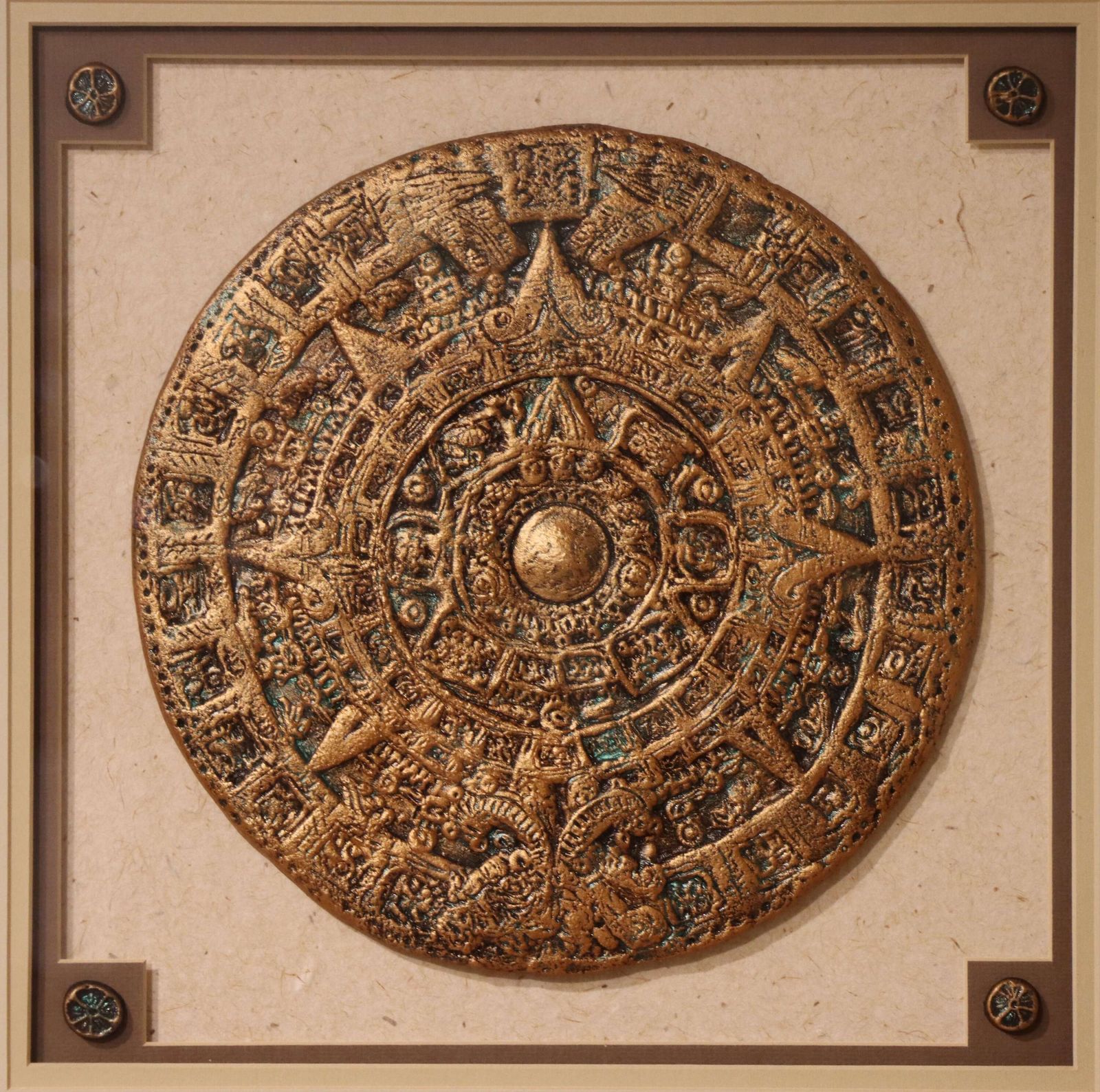 Pair Of Aztec Inspired 3d Wall Sculptures – Lost City I & Lost City II By F. Mclain photo vinterior