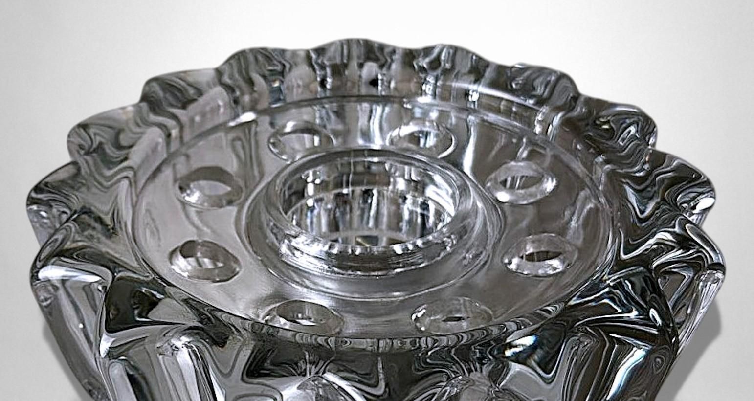 Art Deco Pierre D’avesn Flower Holder / Glass Bowl photo vintage