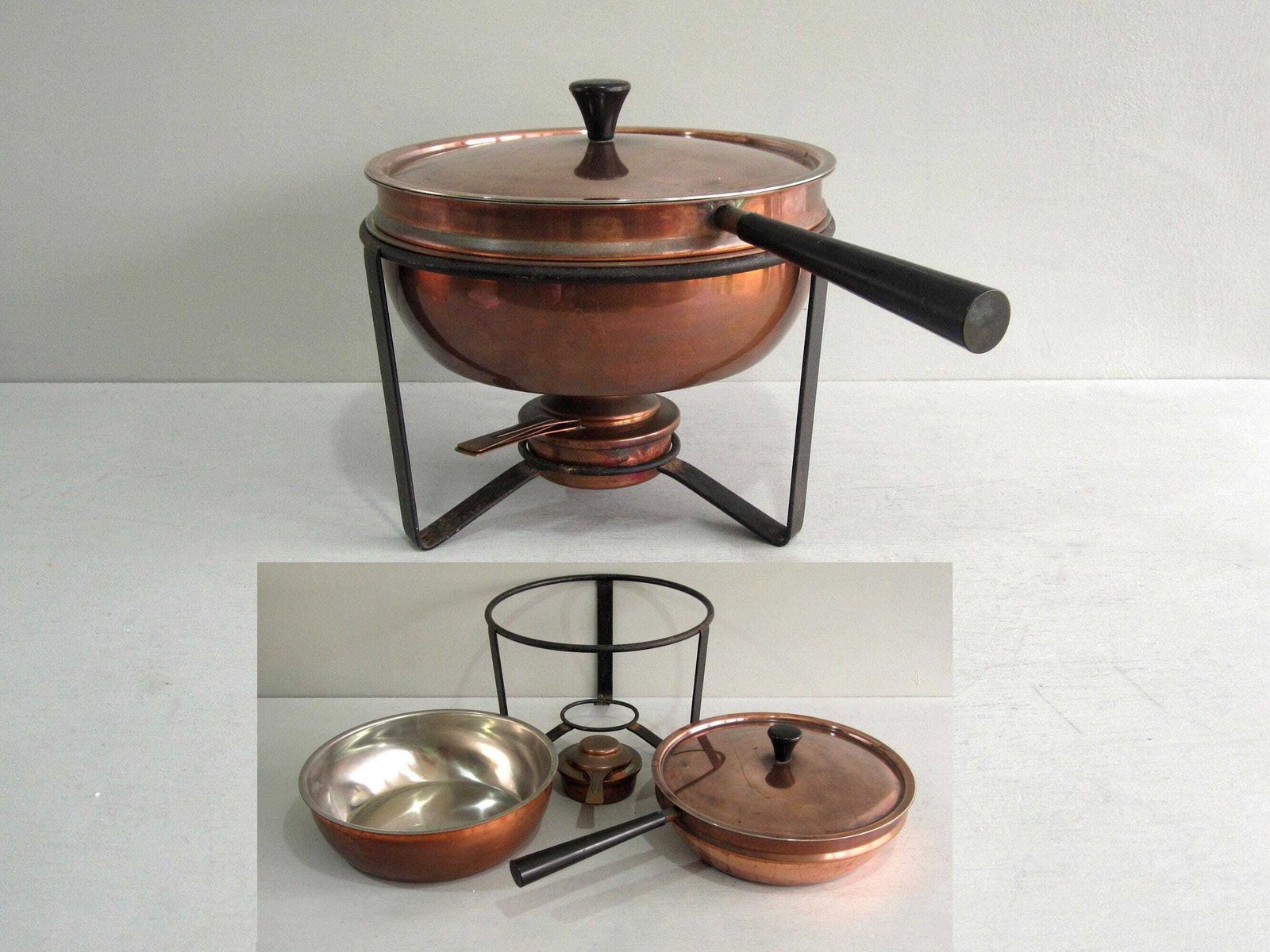 Swiss Fondue Set Or Warmer With Large Bowl And Pan