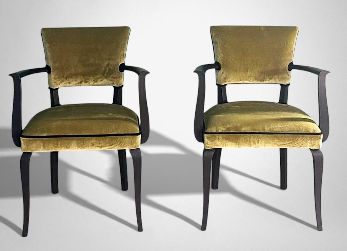 Art Decò Pair Of French “Bridge” Chairs photo for sale