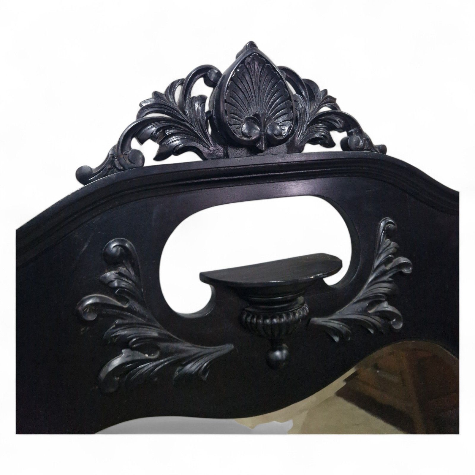 photo furniture Victorian Overmantel Mirror Large Black Carved Heart Shaped Wall Mirror